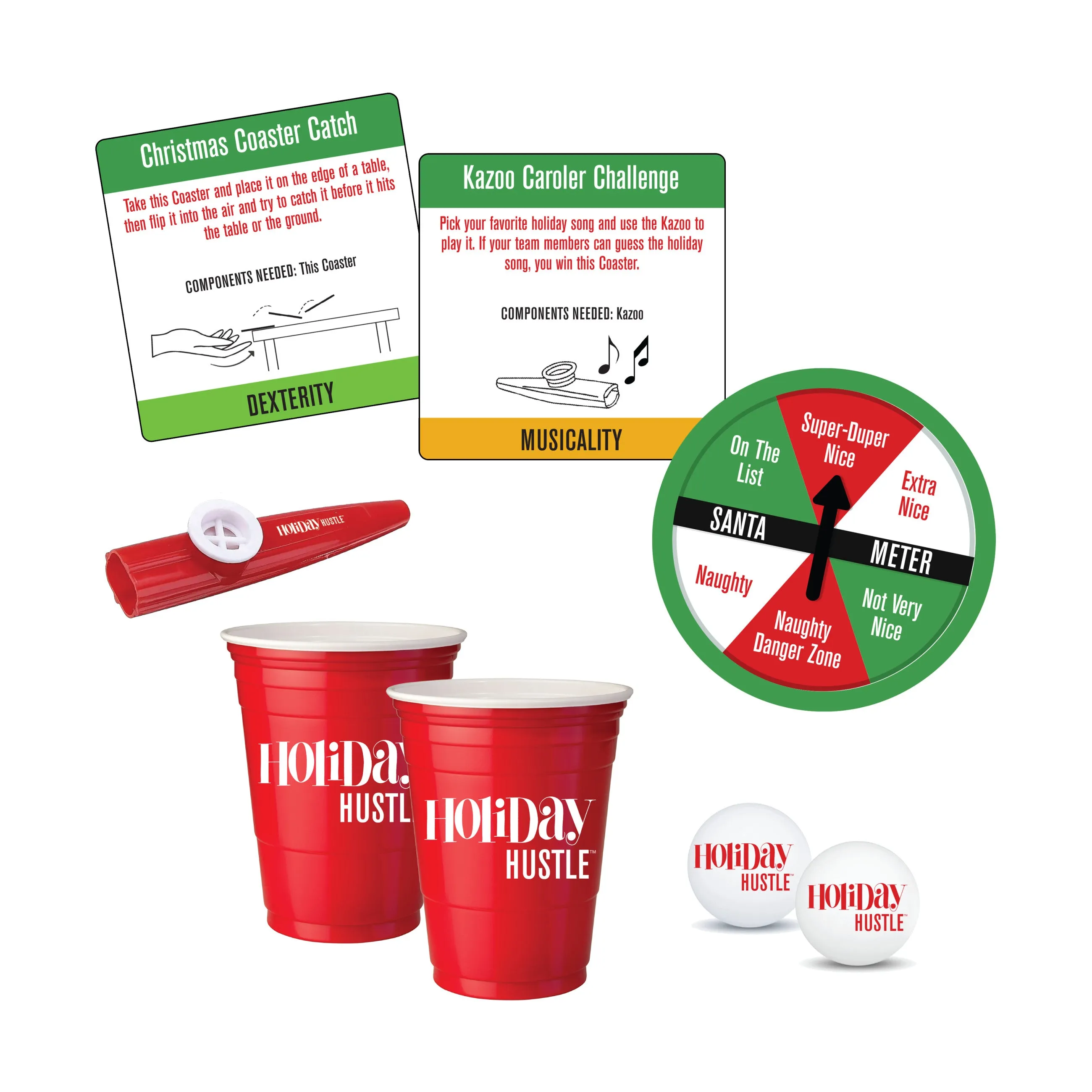 Holiday Hustle Family Party Game - Festive Minute-to-Win-It Challenges