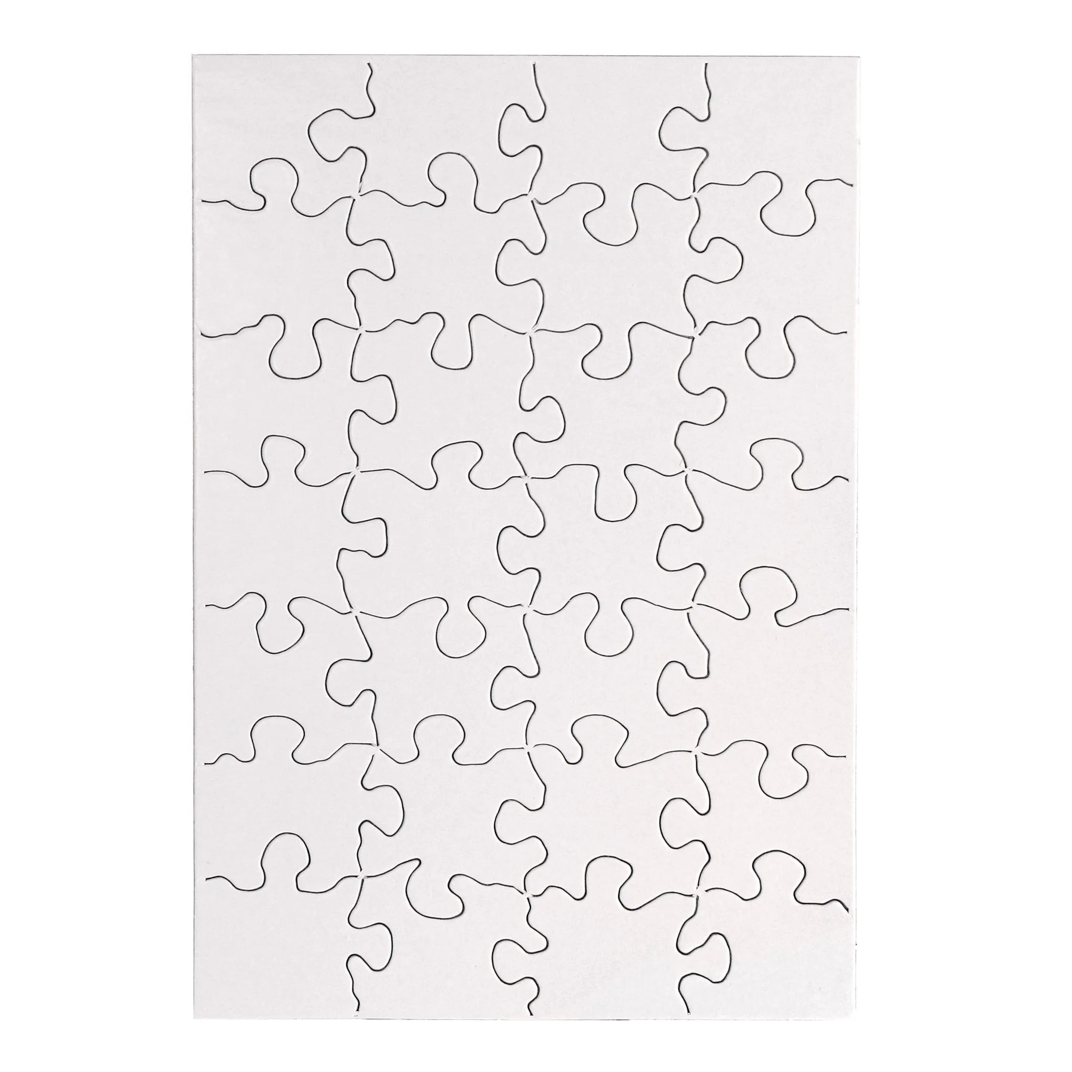 Hygloss Create-Your-Own 28-Piece Rectangle Puzzle - 24 Pack
