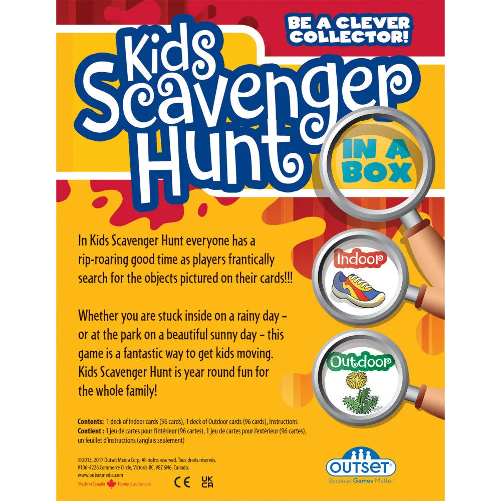 Kids Scavenger Hunt Game - Dynamic Indoor & Outdoor Play