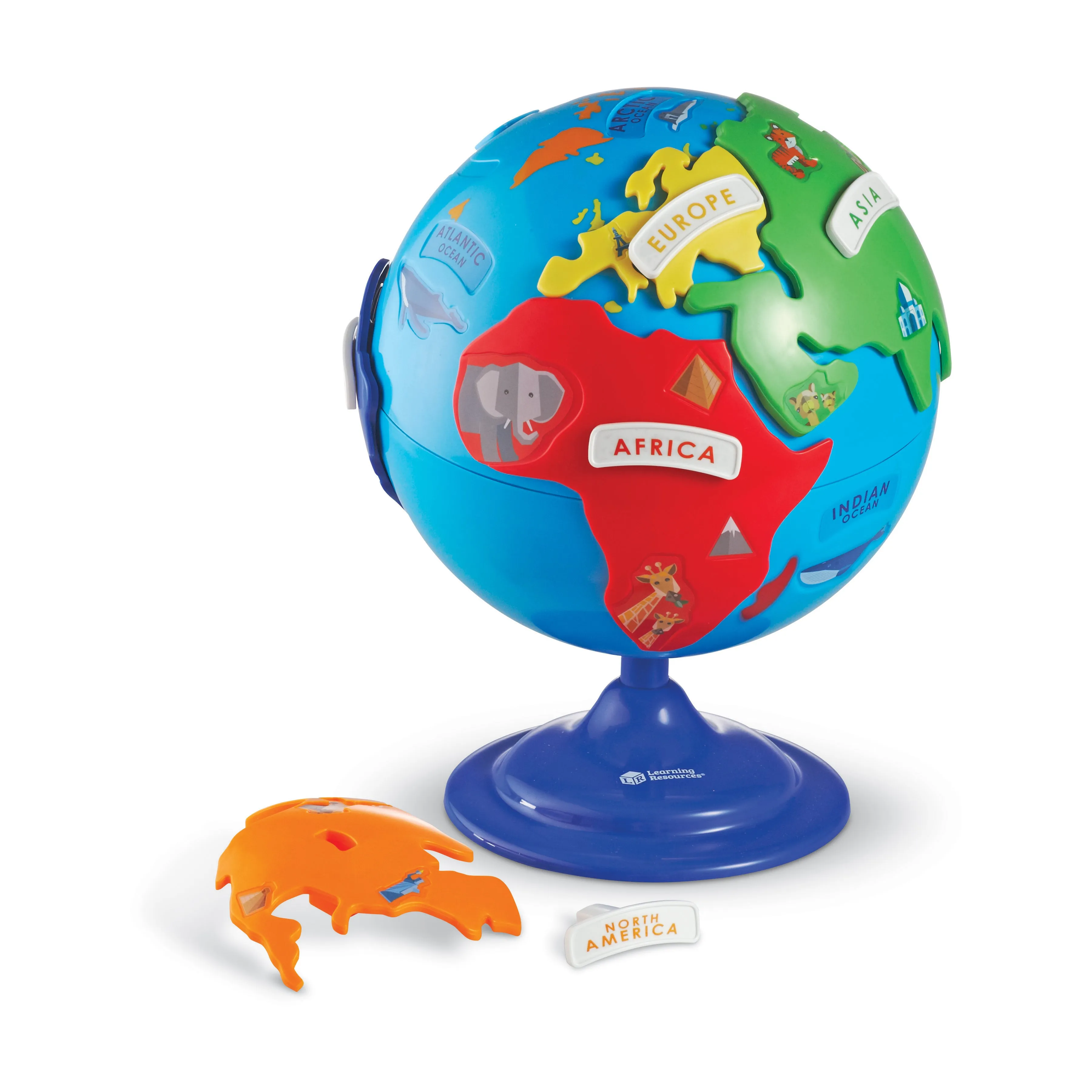 Learning Essentials Interactive Puzzle Globe - 14 Pieces - Educational Toy
