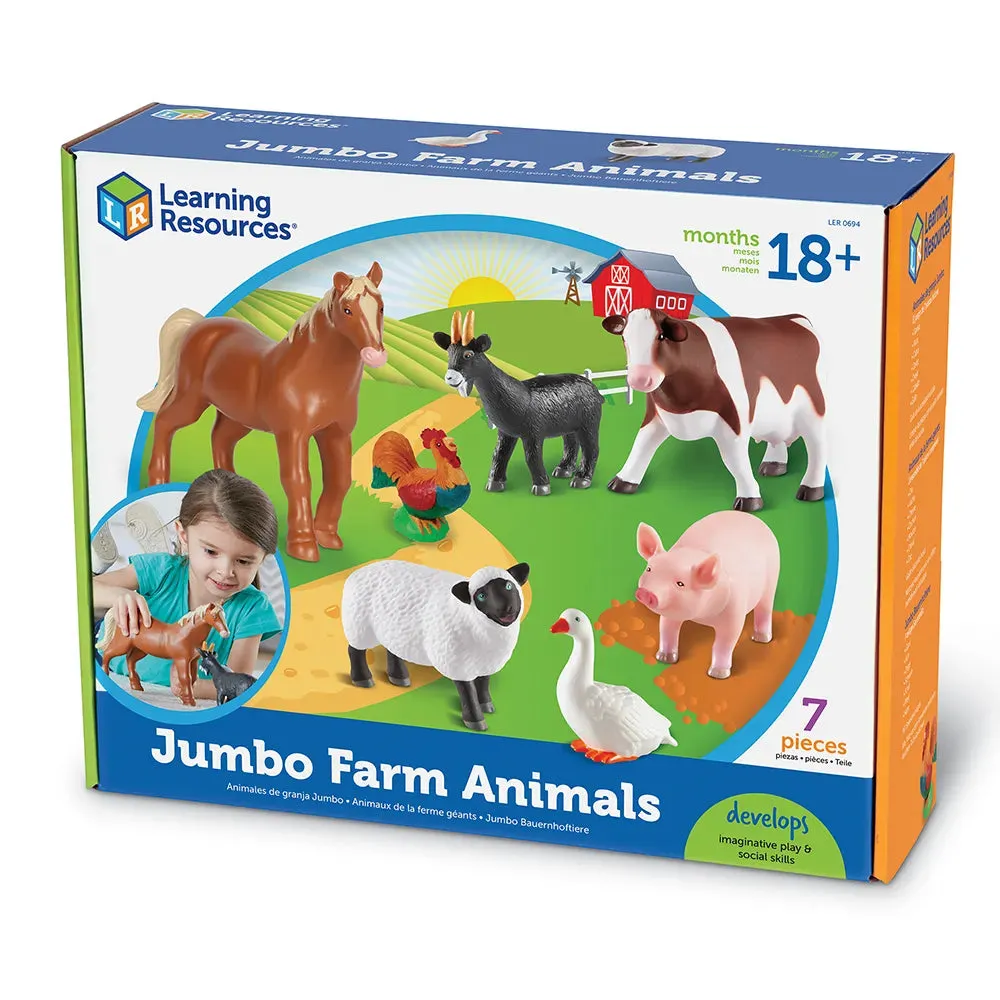 Learning Resources Jumbo Farm Animals Figures