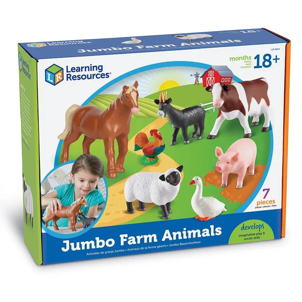 Learning Resources Jumbo Farm Animals Figures