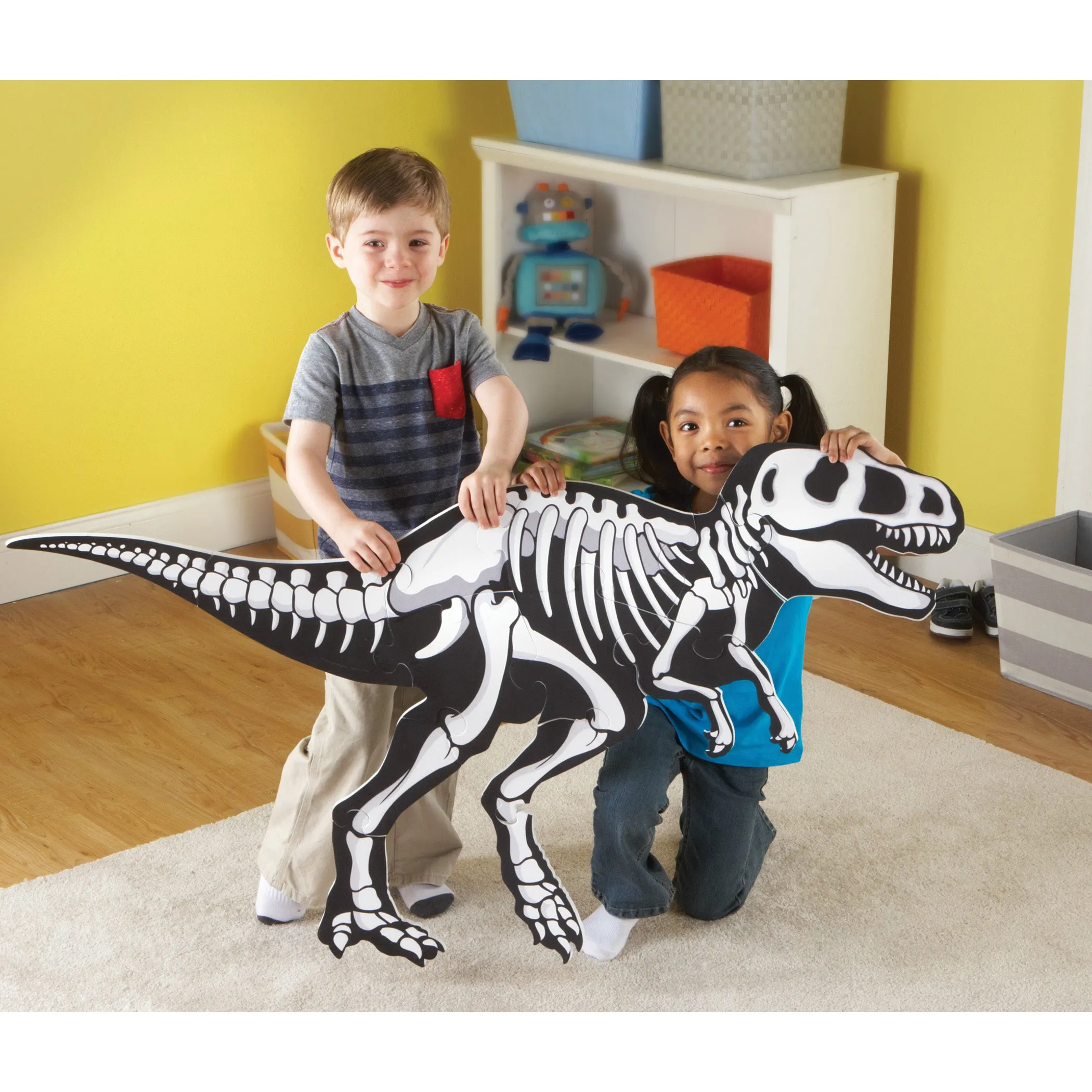 Learning Resources Jumbo T-Rex Dual-Sided Foam Floor Puzzle - 13 pc