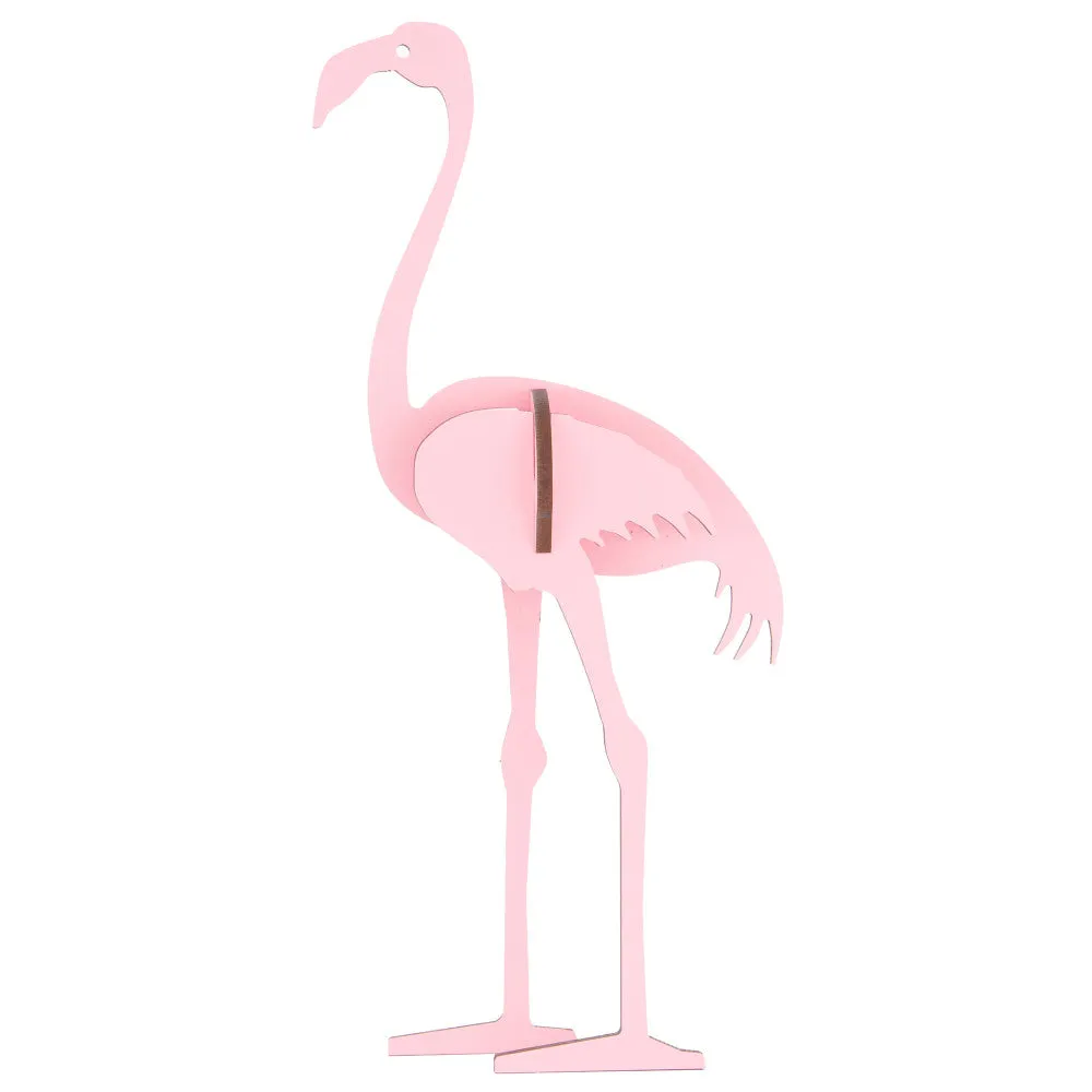 Little & Wood Flamingo Puzzle: 3D Pink Woodlet Kit