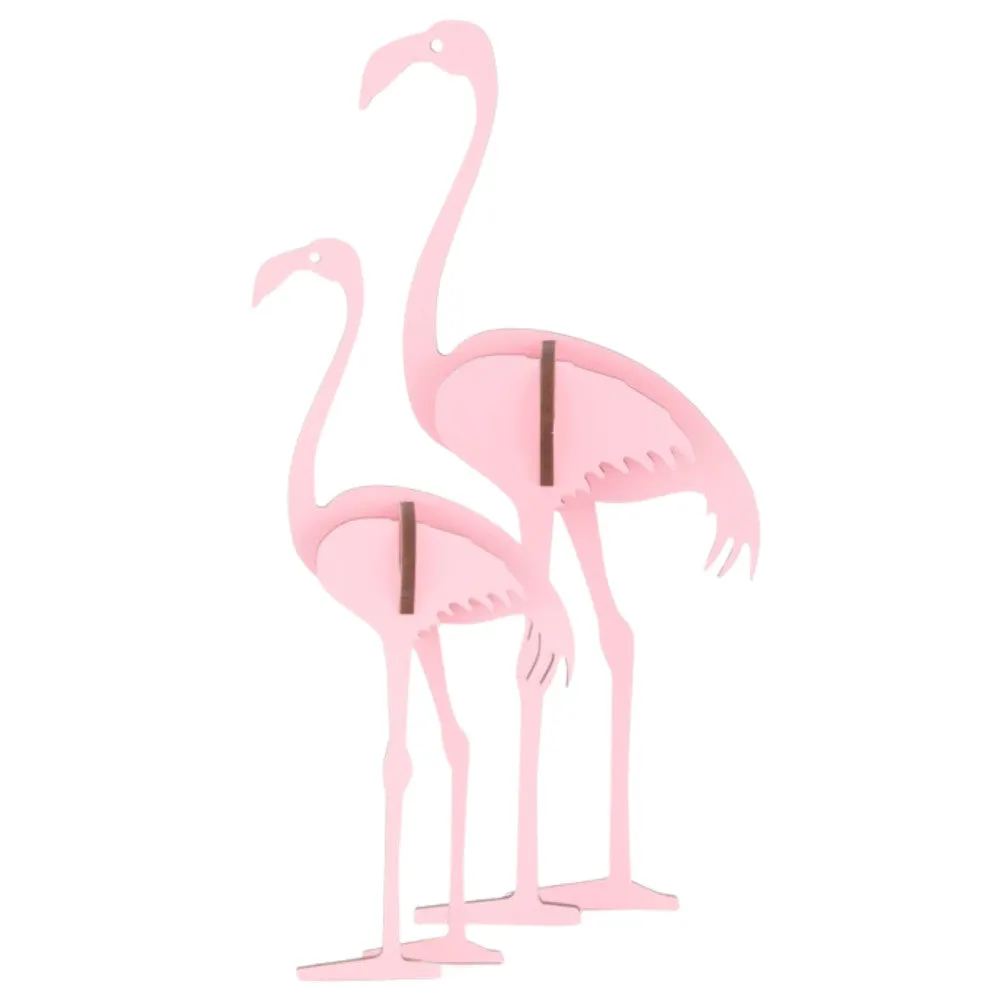 Little & Wood Flamingo Puzzle: 3D Pink Woodlet Kit