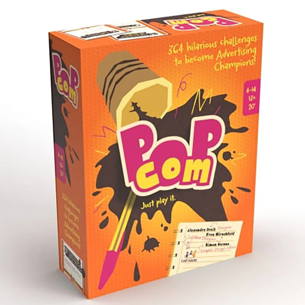 Ludonaute Pop Com: Hilarious Advertising Party Game for Ages 13 
