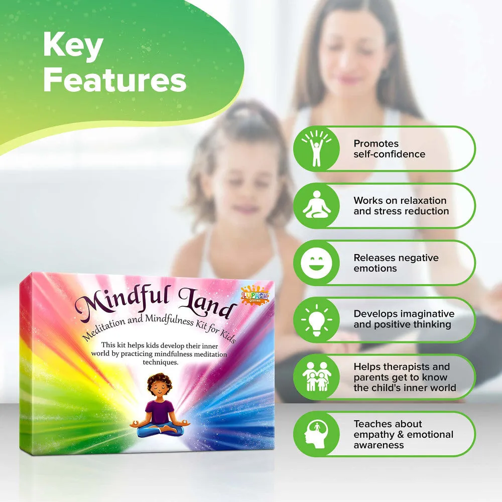 Lupash Games: Mindful Land - Kids Meditation & Mindfulness Kit, Ages 6 