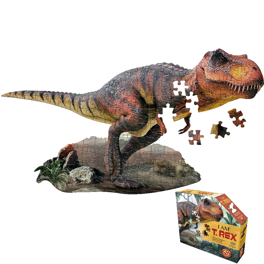 Madd Capp T. Rex Shaped Jigsaw Puzzle - 100 pc