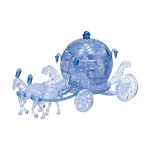 Majestic Blue Royal Carriage 3D Crystal Puzzle - 67 Pieces