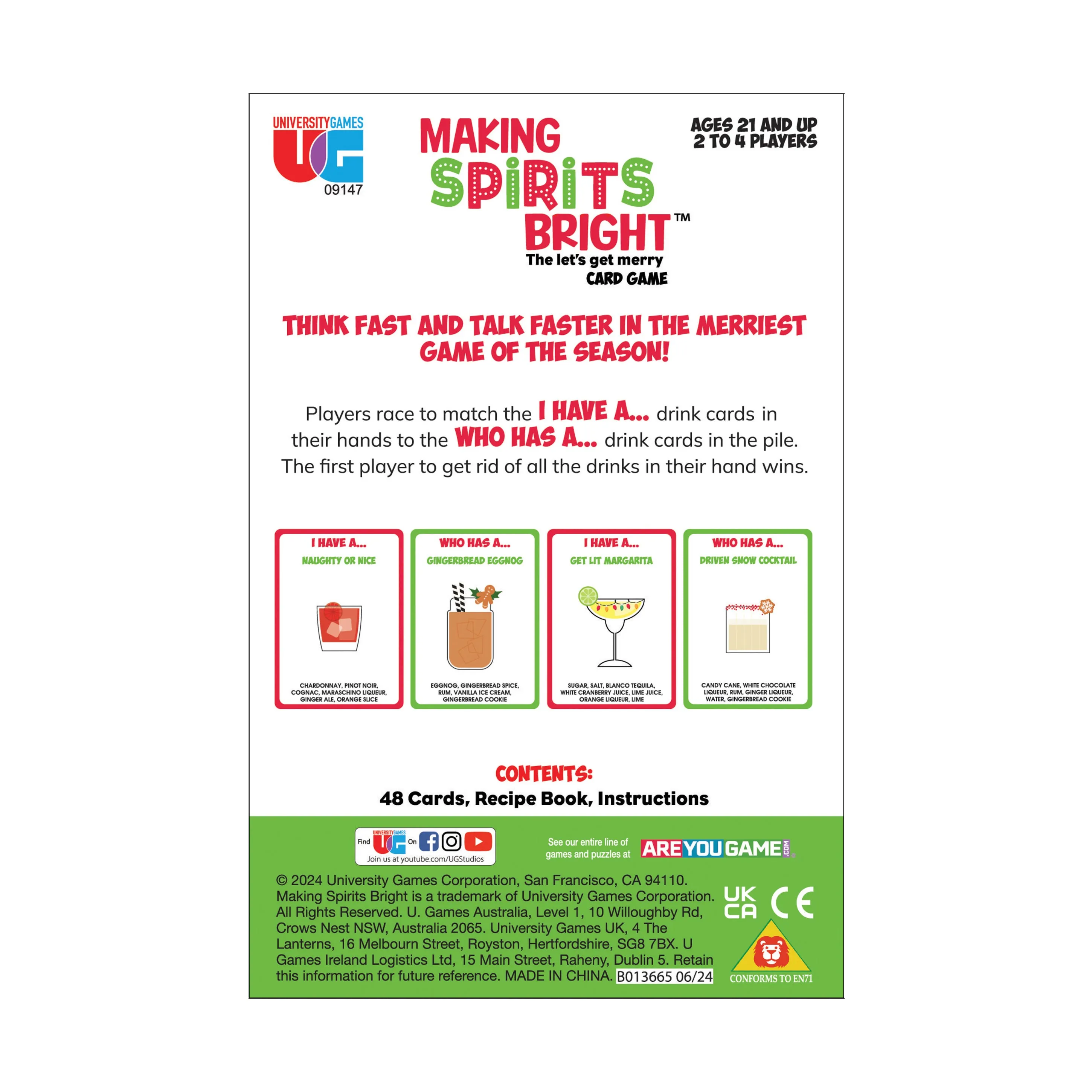 Making Spirits Bright - Let's Get Merry Holiday Card Game