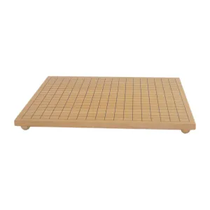 Maple Wood Veneer Go Board with Wooden Ball Feet, 19" x 17.5"