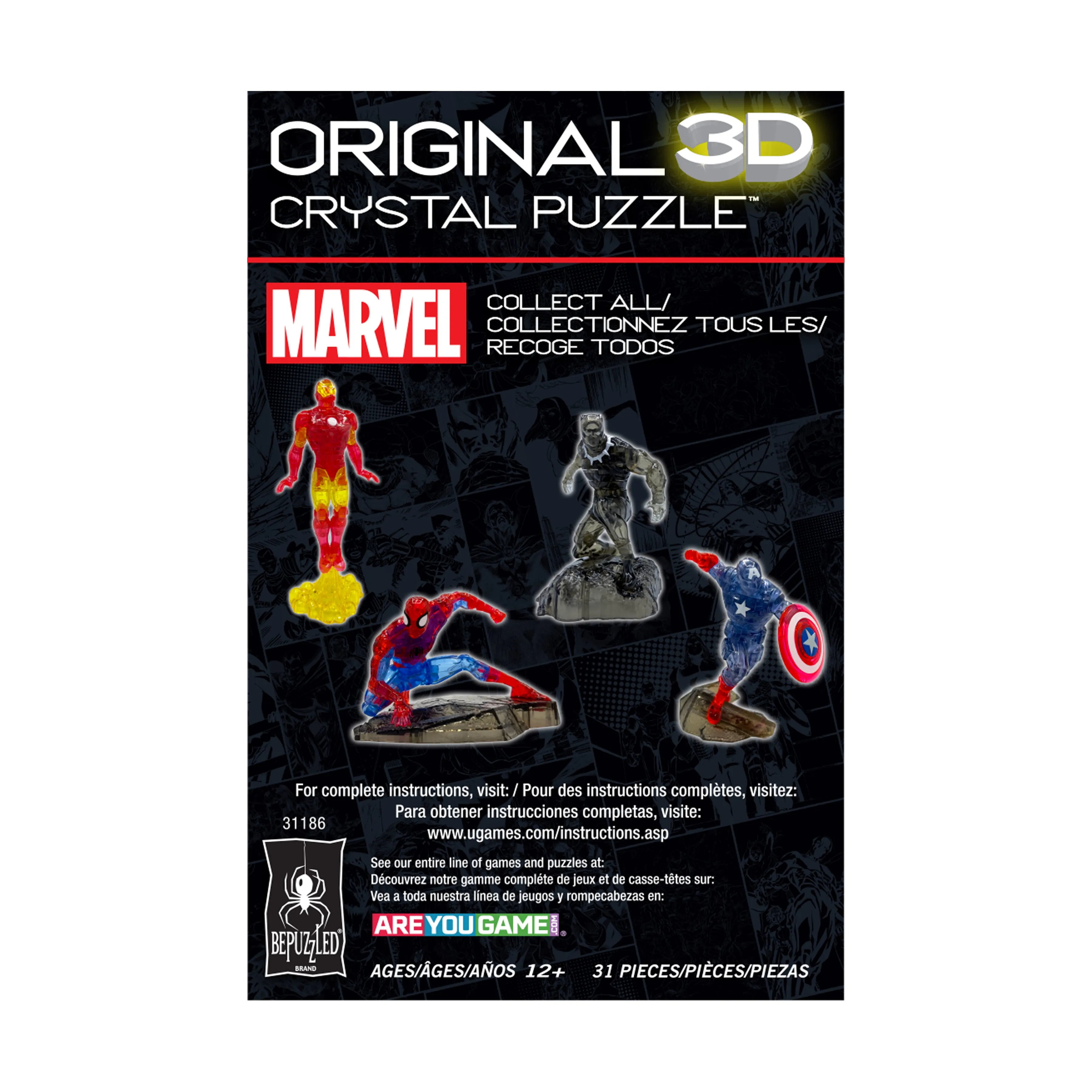 Marvel 3D Crystal Puzzle - Captain America 31 Pcs