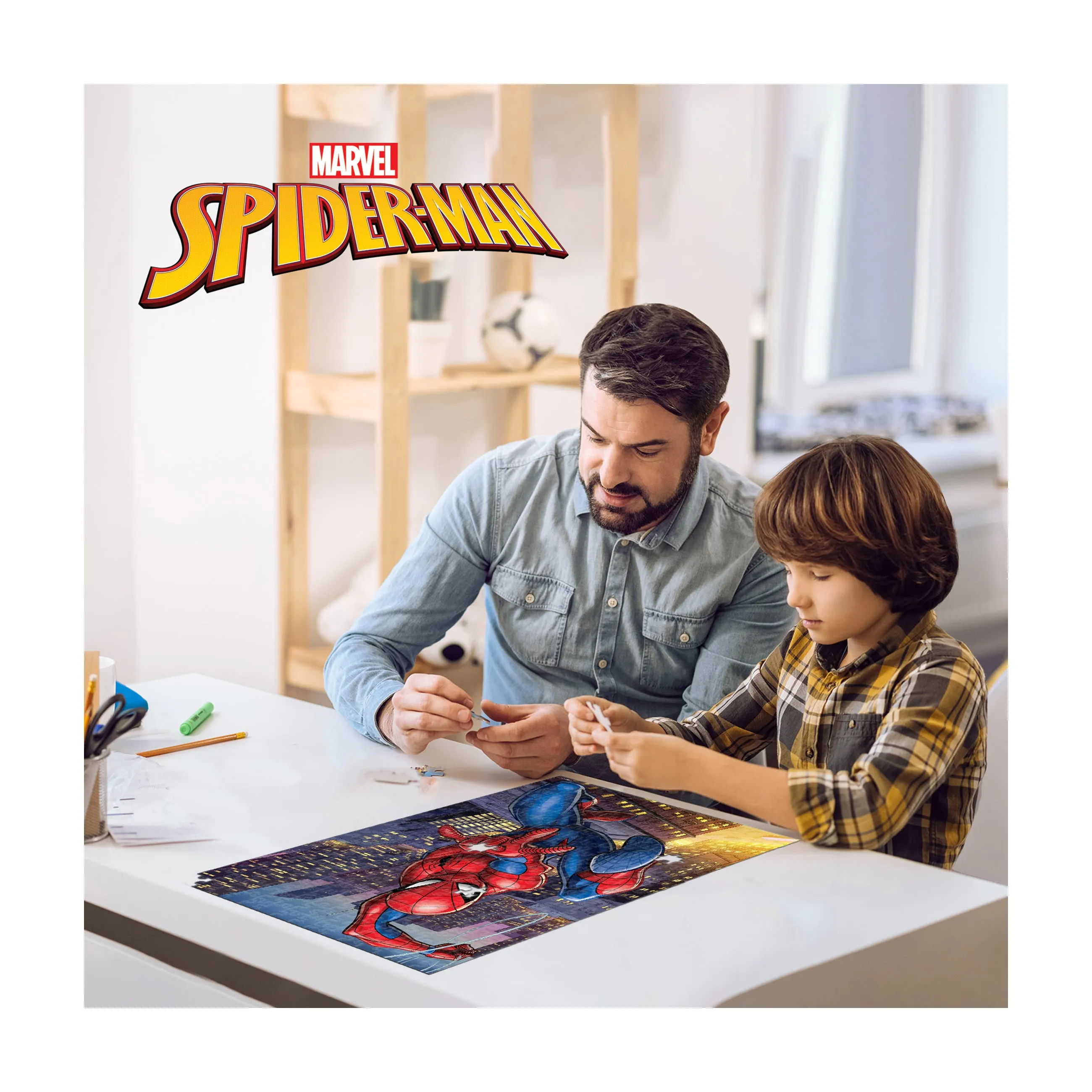 Marvel Spider-Man 3D Lenticular Jigsaw Puzzle - Collectible Tin, 300 pc