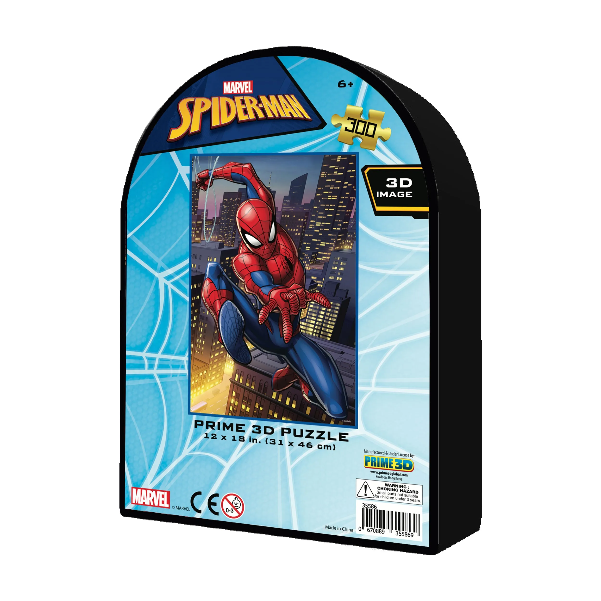 Marvel Spider-Man 3D Lenticular Jigsaw Puzzle - Collectible Tin, 300 pc