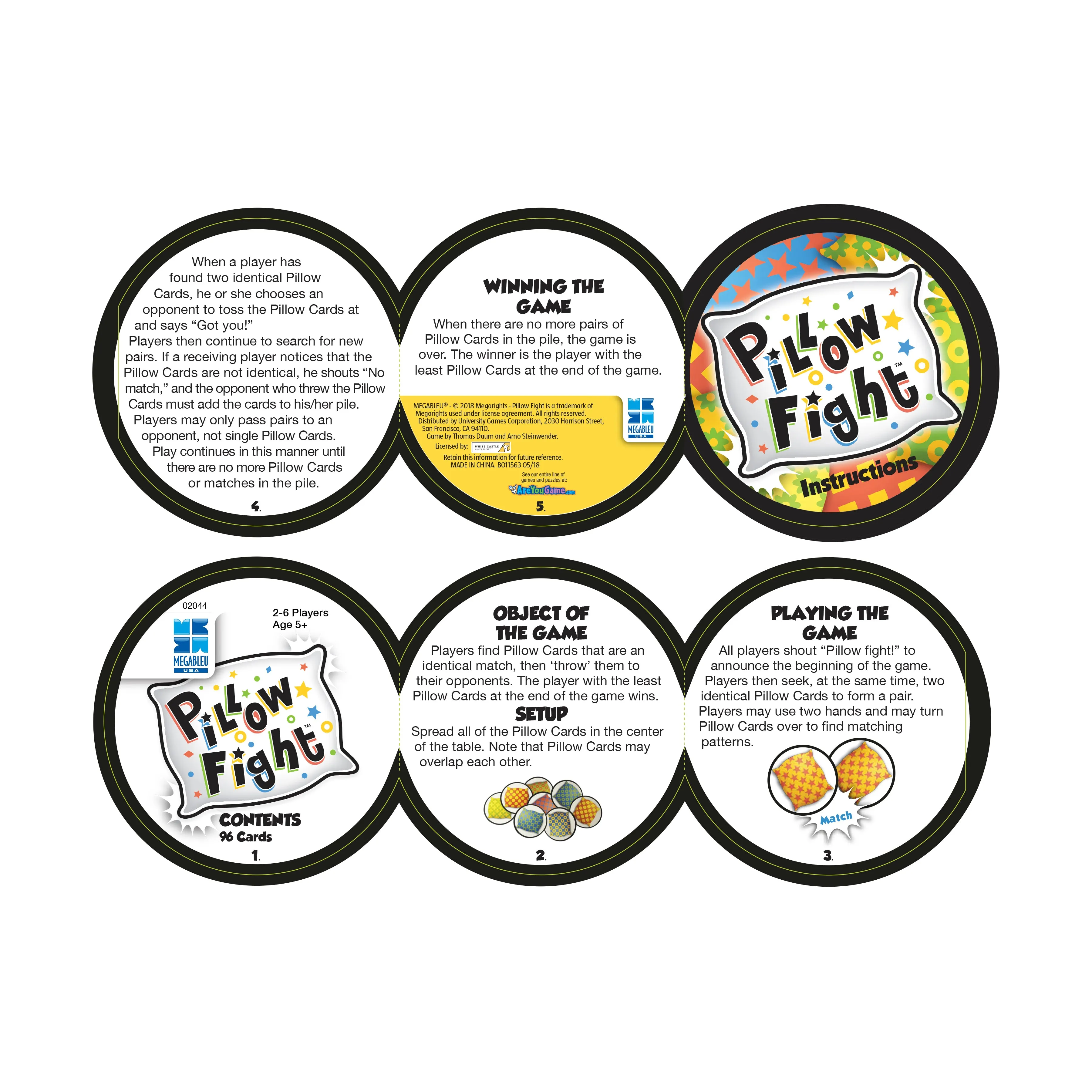 Megableu USA Pillow Fight Card Game - Portable Tin Edition