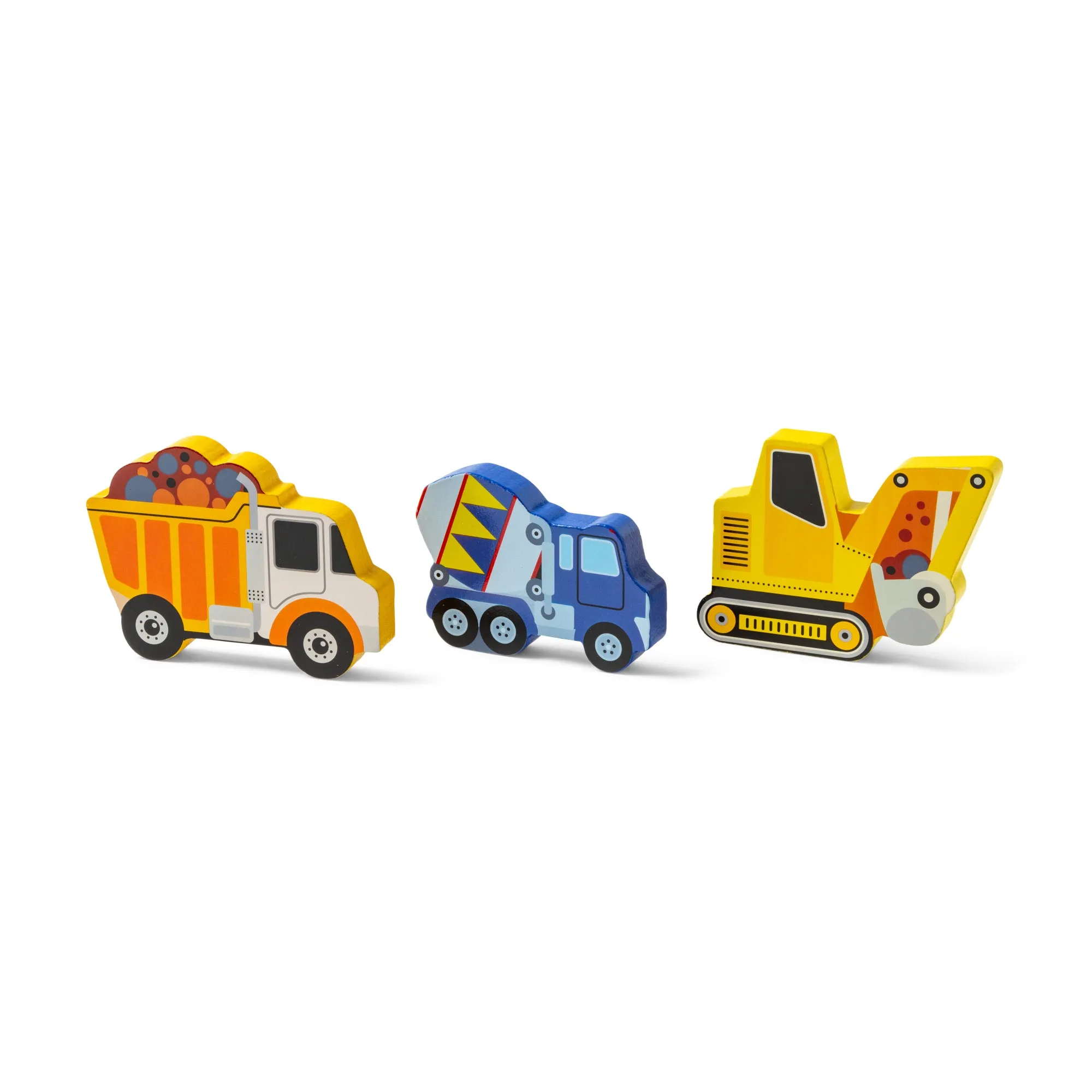 Melissa & Doug Construction Vehicles 6-Piece Wooden Chunky Puzzle