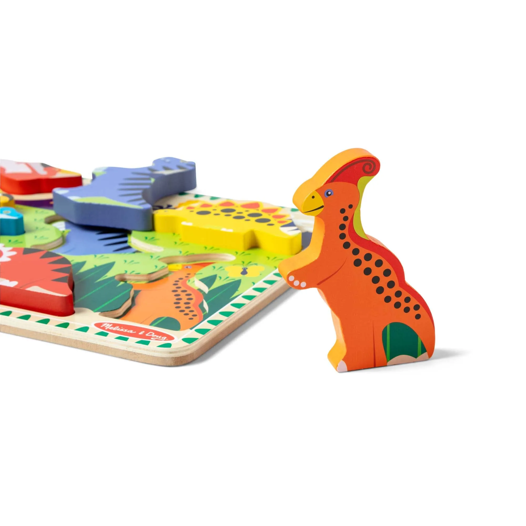 Melissa & Doug Dinosaur Theme 7-Piece Wooden Chunky Puzzle