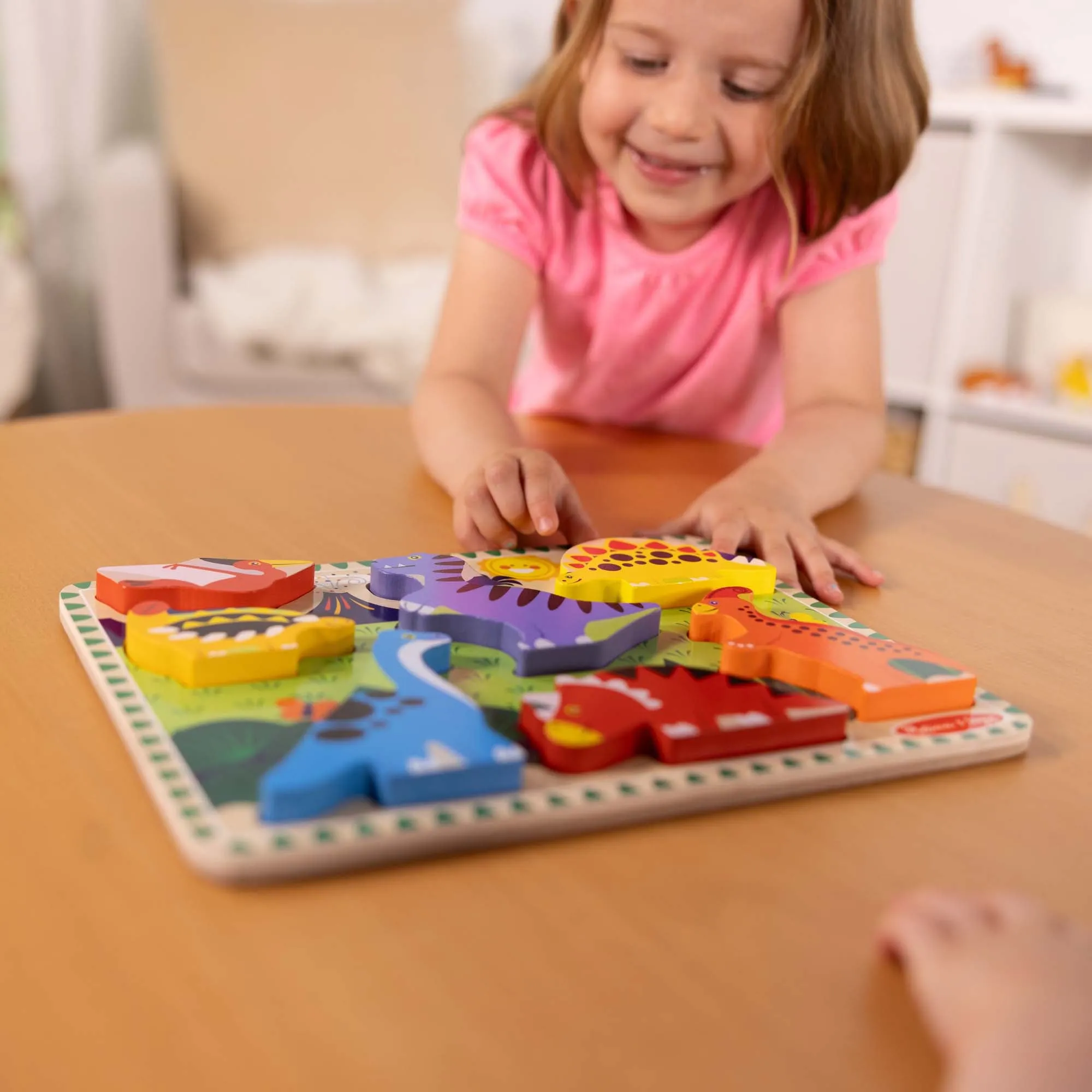 Melissa & Doug Dinosaur Theme 7-Piece Wooden Chunky Puzzle