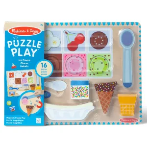 Melissa & Doug Magnetic Ice Cream Puzzle Set - Interactive Wooden Toy