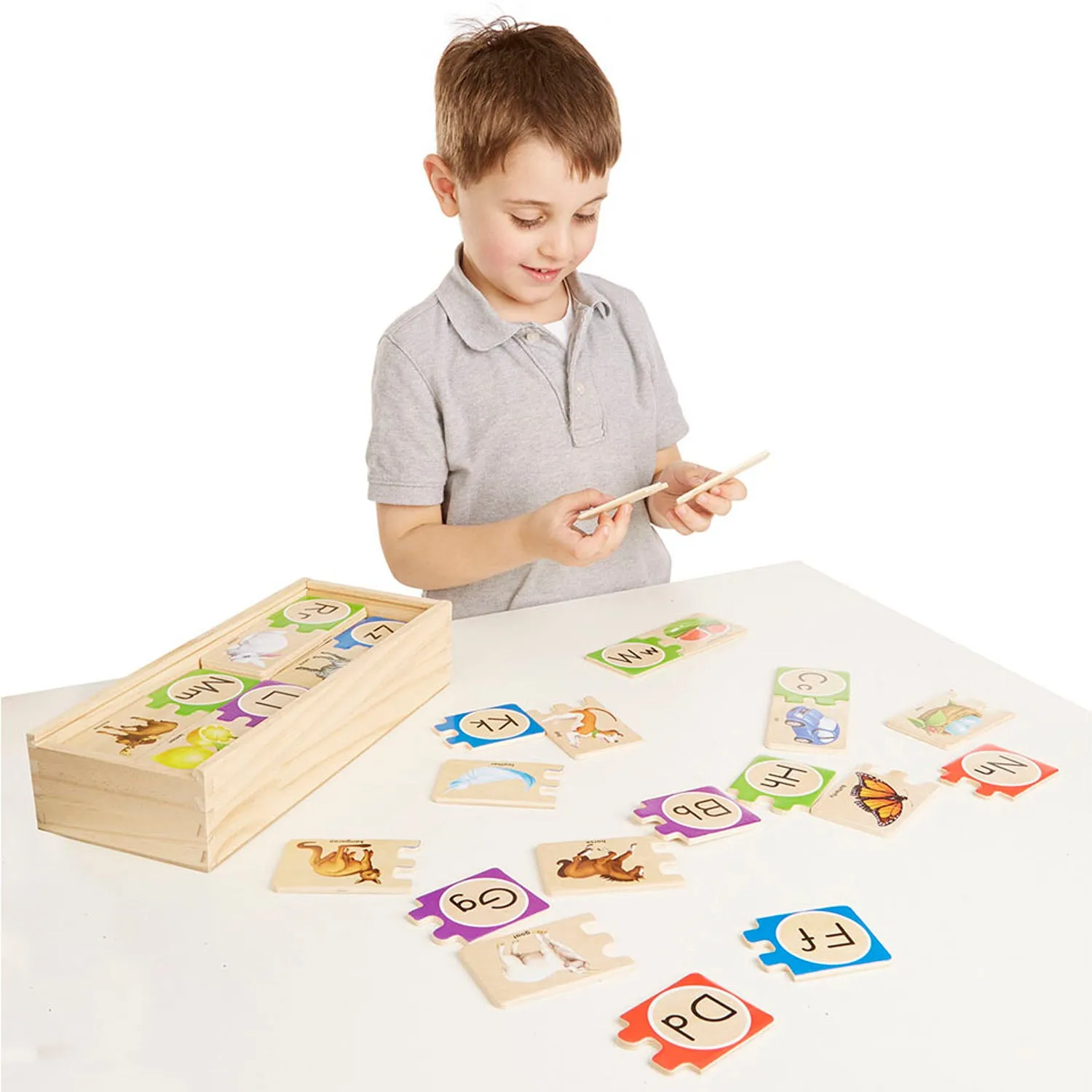 Melissa & Doug Self-Correcting Wooden Number Puzzles - Engaging Counting Game