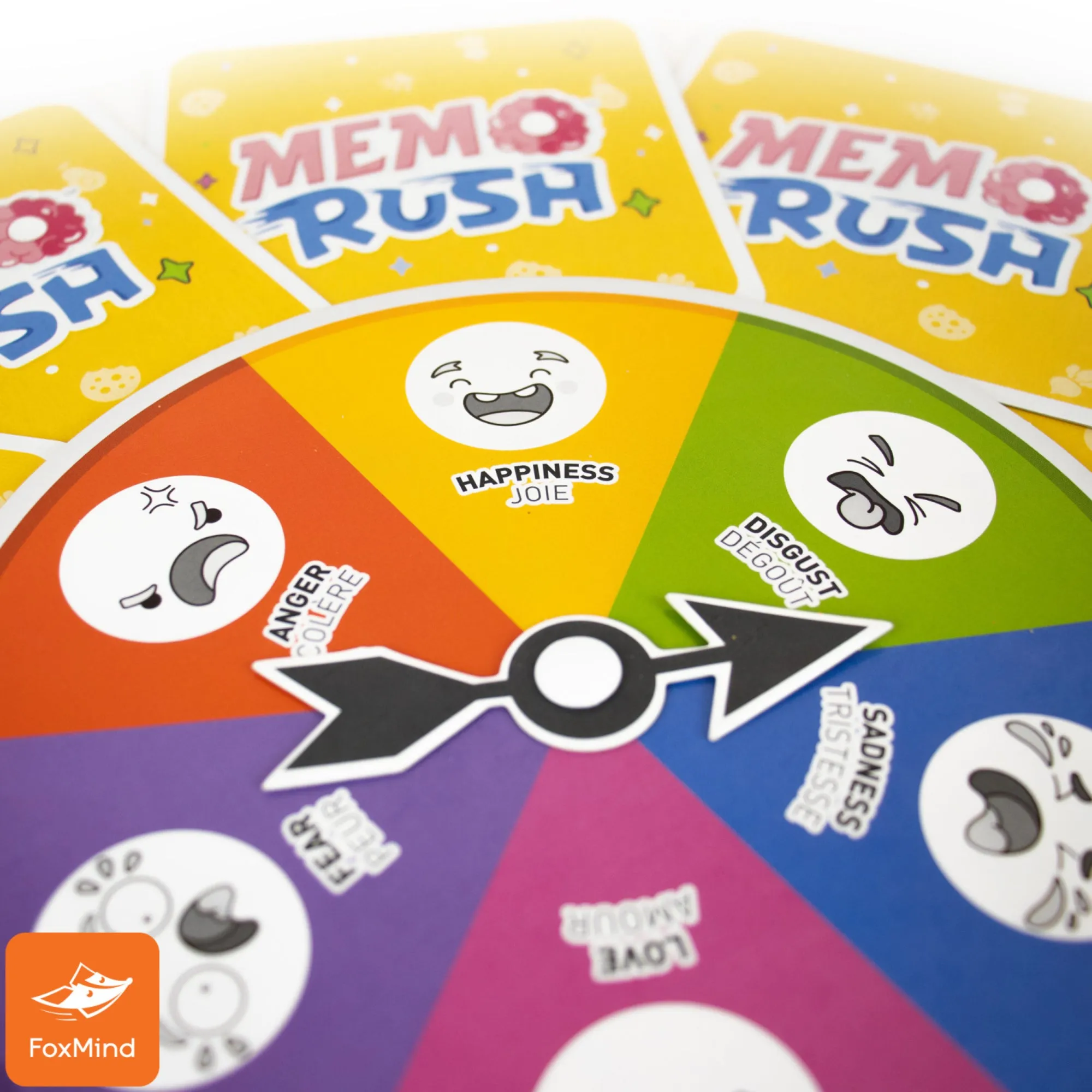 Memo Rush - FoxMind Matching Memory Emotion Game for Family Game Night