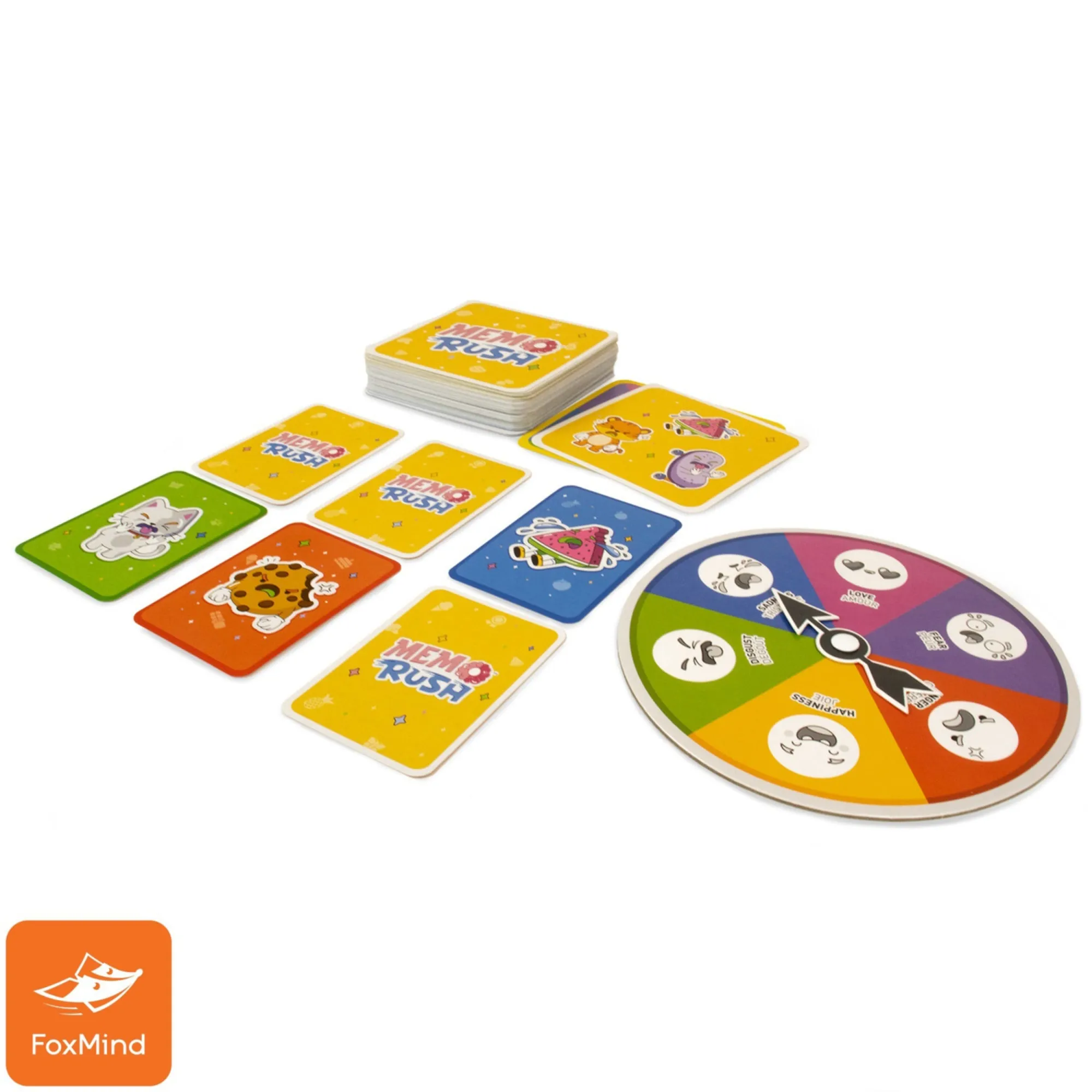 Memo Rush - FoxMind Matching Memory Emotion Game for Family Game Night