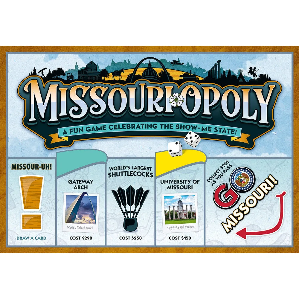 Missouri-Opoly State Adventure Board Game for Ages 8 