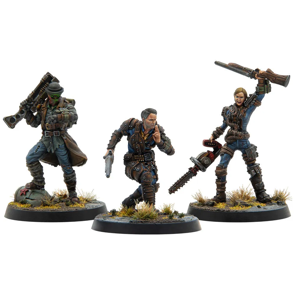 Modiphius Fallout Miniatures: Legends of Vault 76 Trio