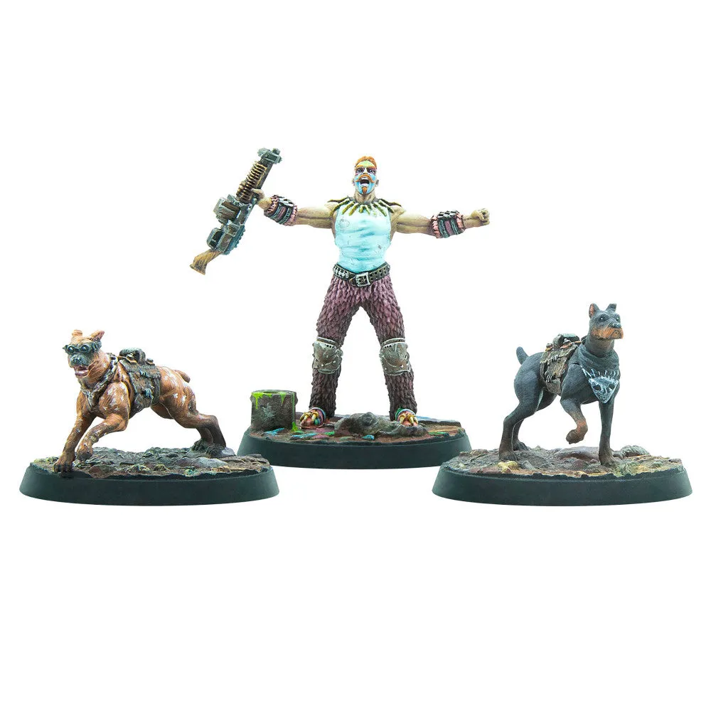 Modiphius Fallout: Wasteland Warfare Raiders - Mason & Hounds 32mm Pack