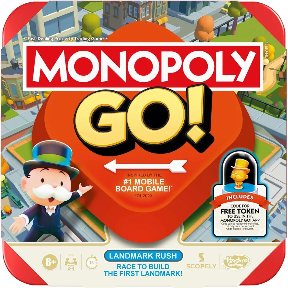 Monopoly Go Compact Travel Edition Board Game
