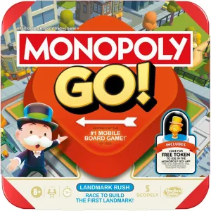 Monopoly Go Compact Travel Edition Board Game