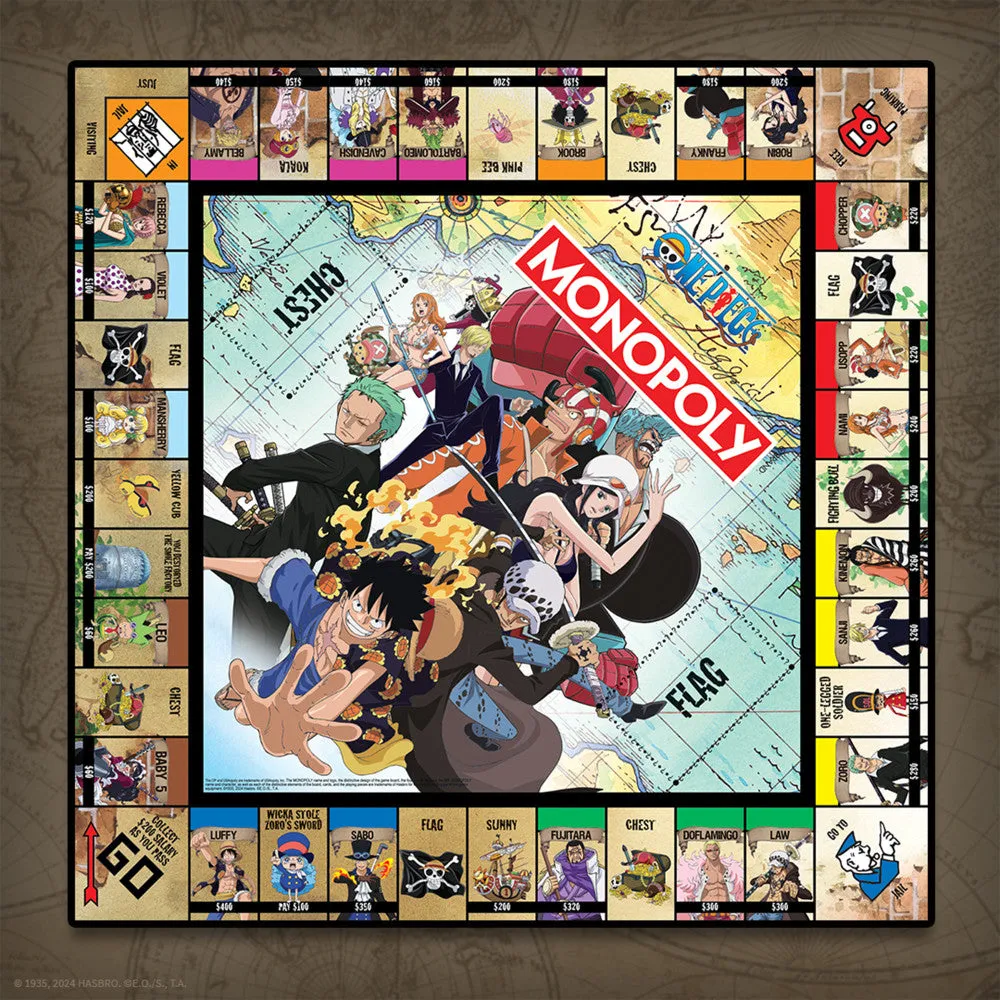 MONOPOLY One Piece Dressrosa Edition - Collectible Board Game, Ages 8 