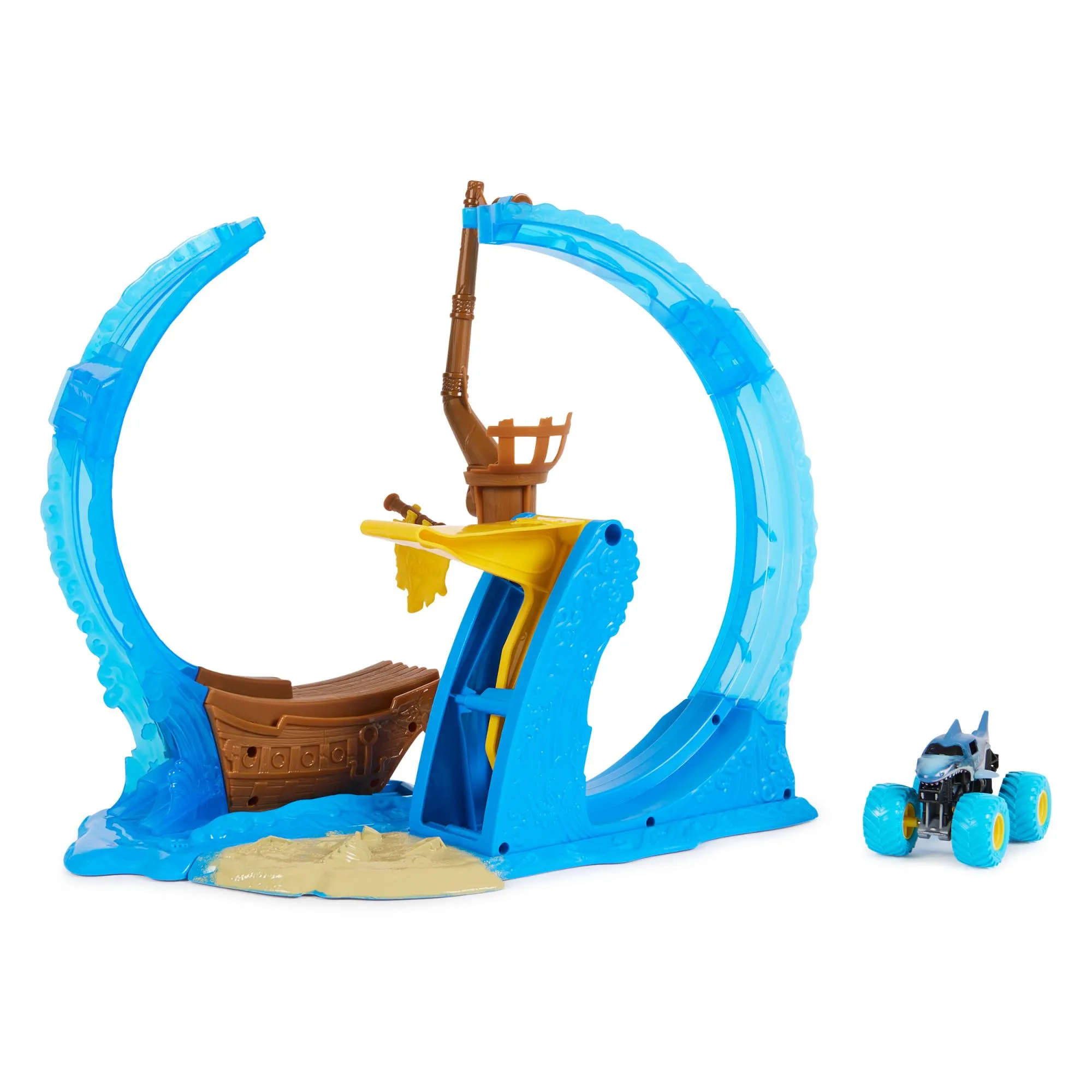 Monster Jam Megalodon Loop Of Doom Stunt Playset