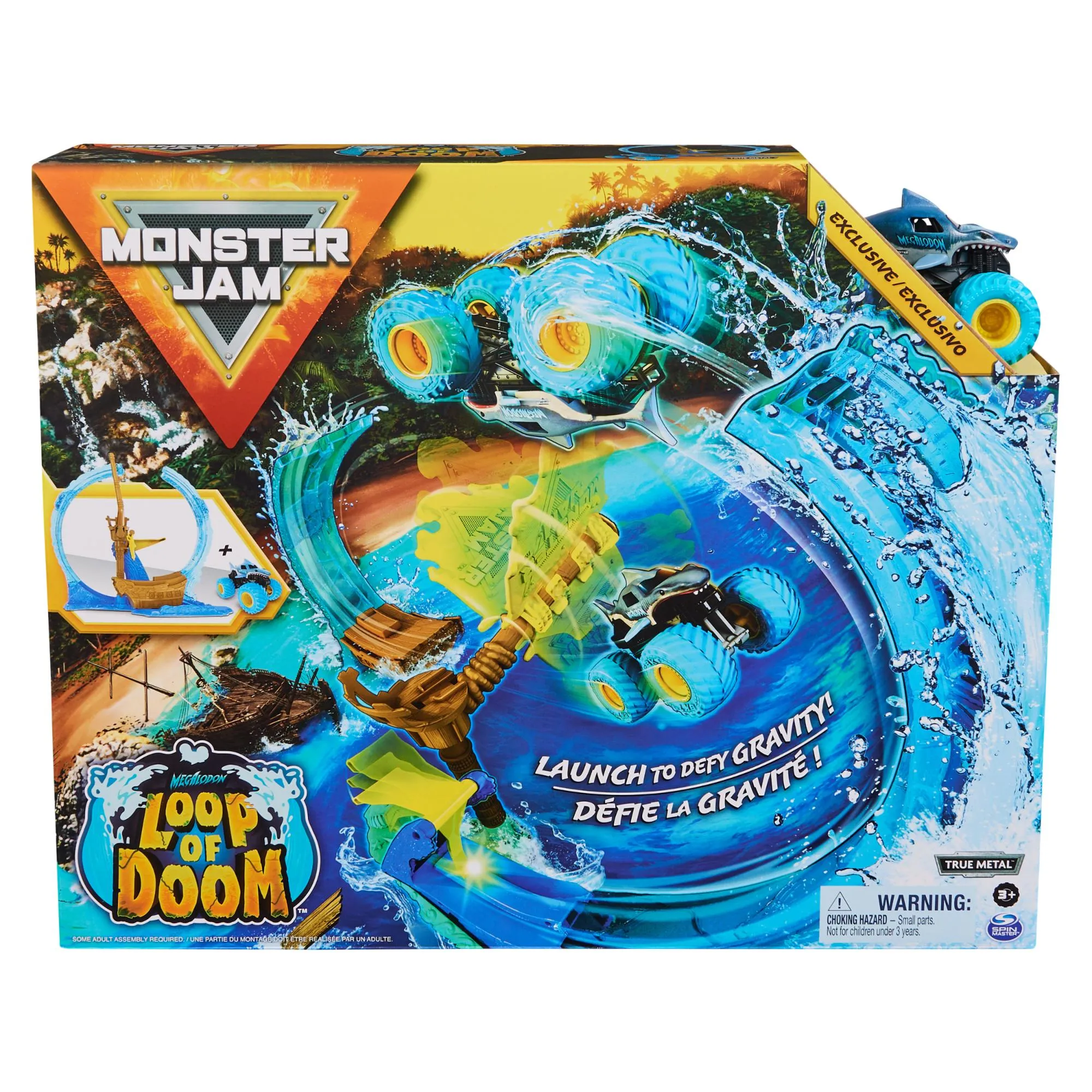 Monster Jam Megalodon Loop Of Doom Stunt Playset