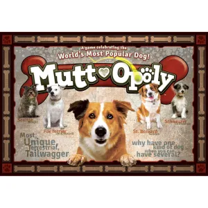 Mutt-Opoly Dog Themed Monopoly Style Board Game for Ages 8 