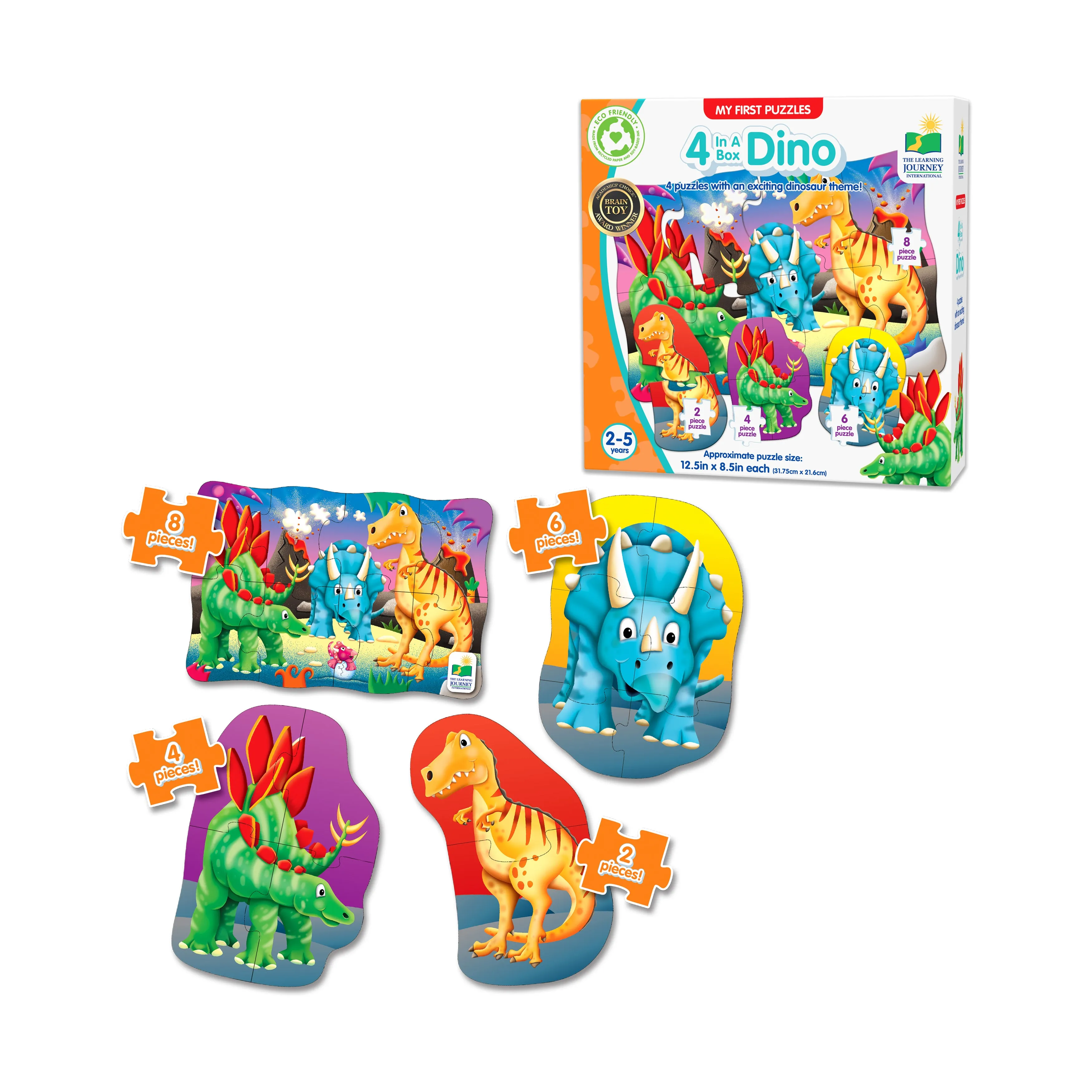 My First Puzzles Dino Adventure 4-in-1 Puzzle Set