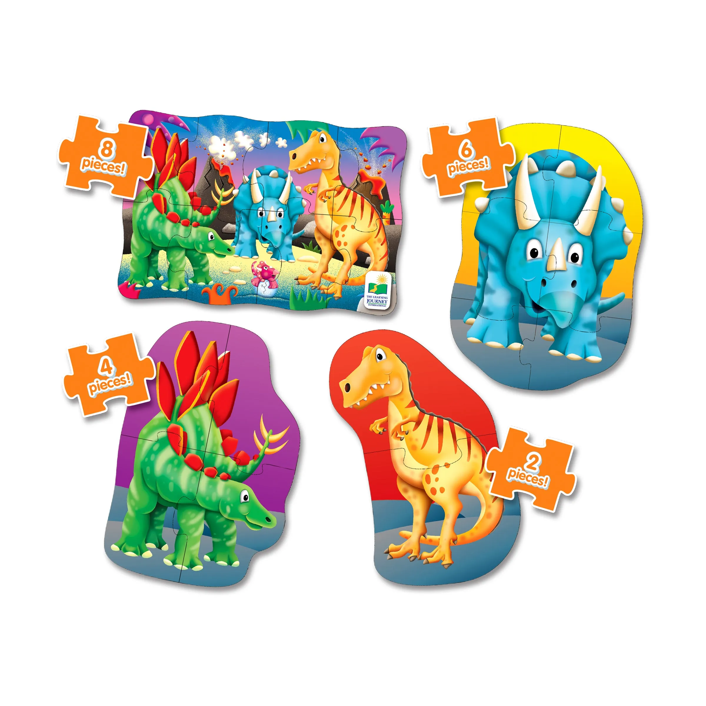 My First Puzzles Dino Adventure 4-in-1 Puzzle Set