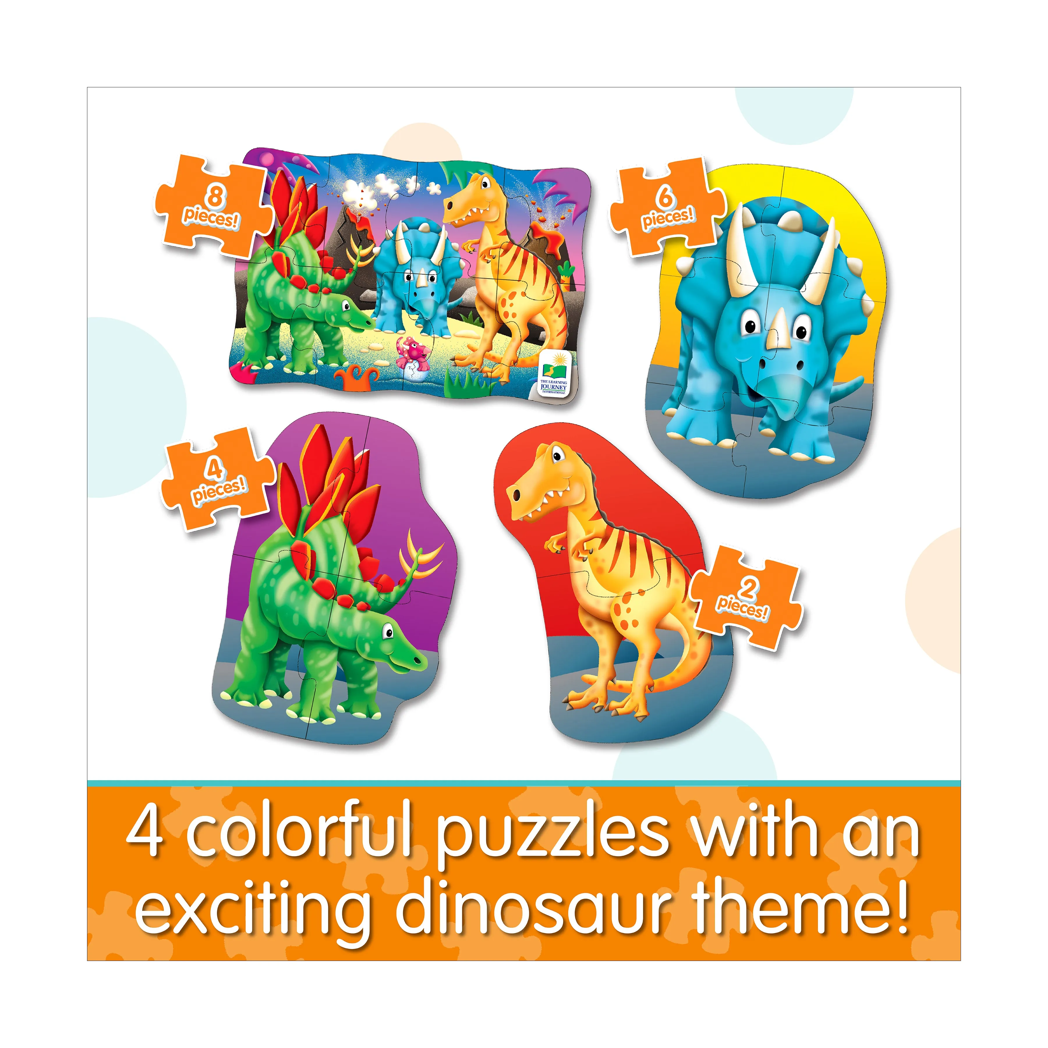My First Puzzles Dino Adventure 4-in-1 Puzzle Set