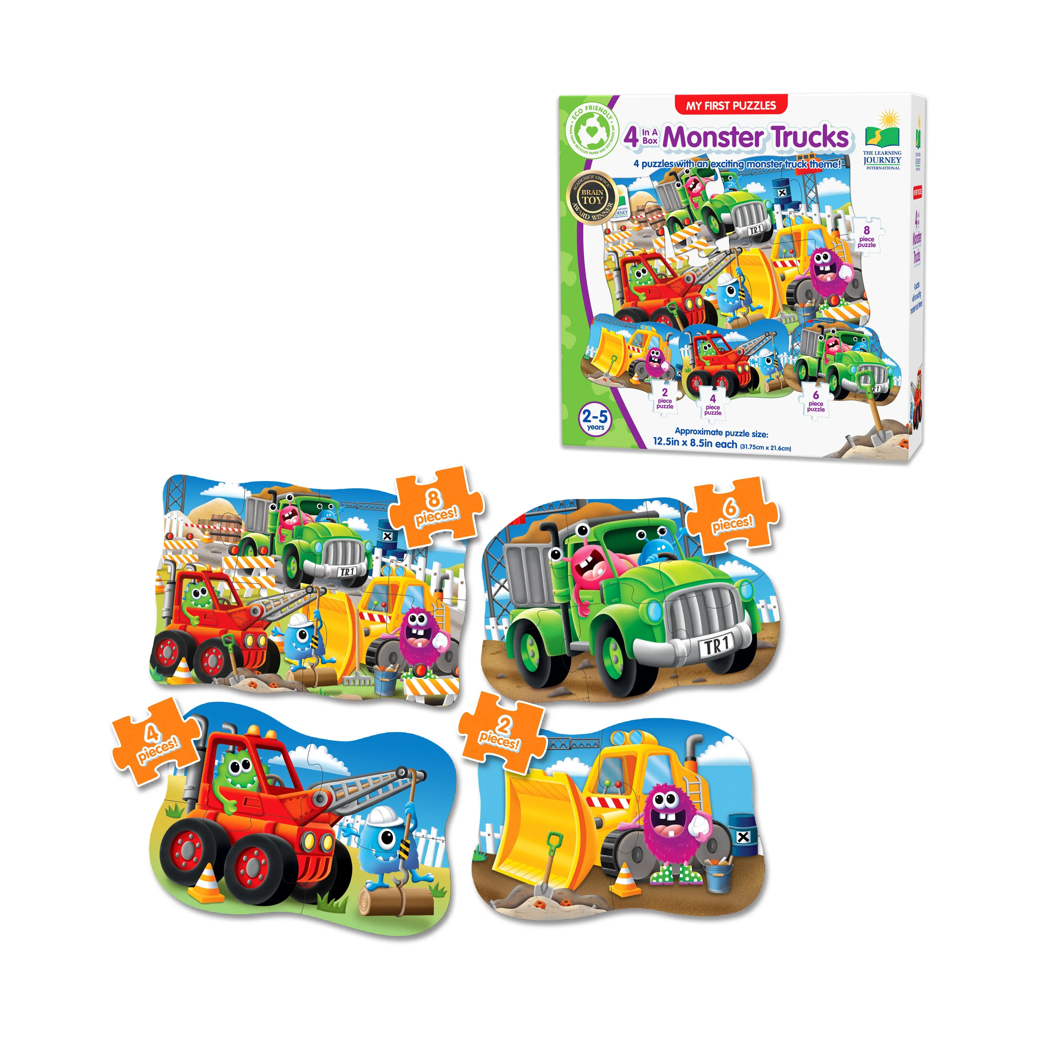 My First Puzzles - Monster Trucks 4-Pack Puzzle Set