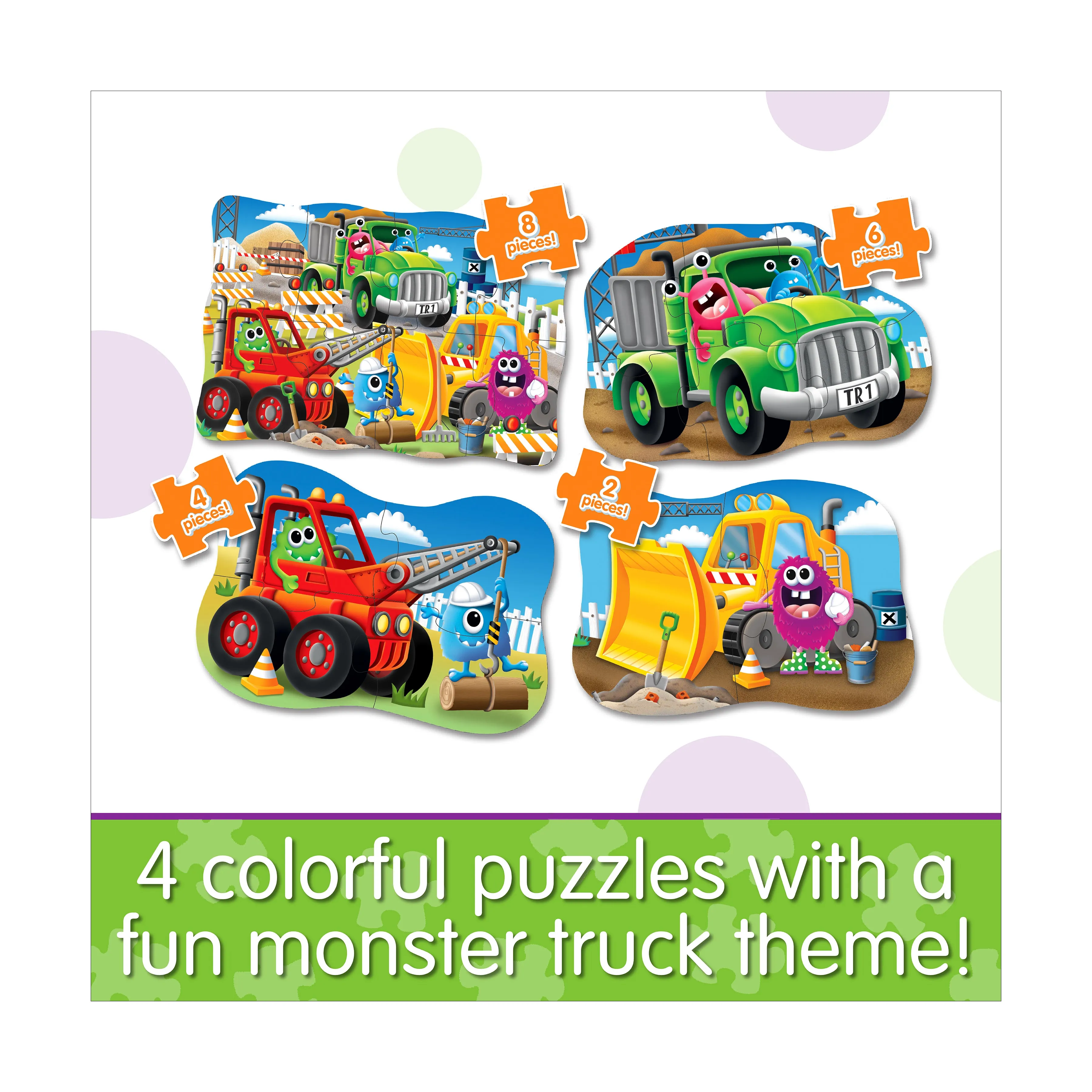 My First Puzzles - Monster Trucks 4-Pack Puzzle Set