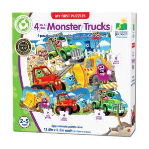 My First Puzzles - Monster Trucks 4-Pack Puzzle Set