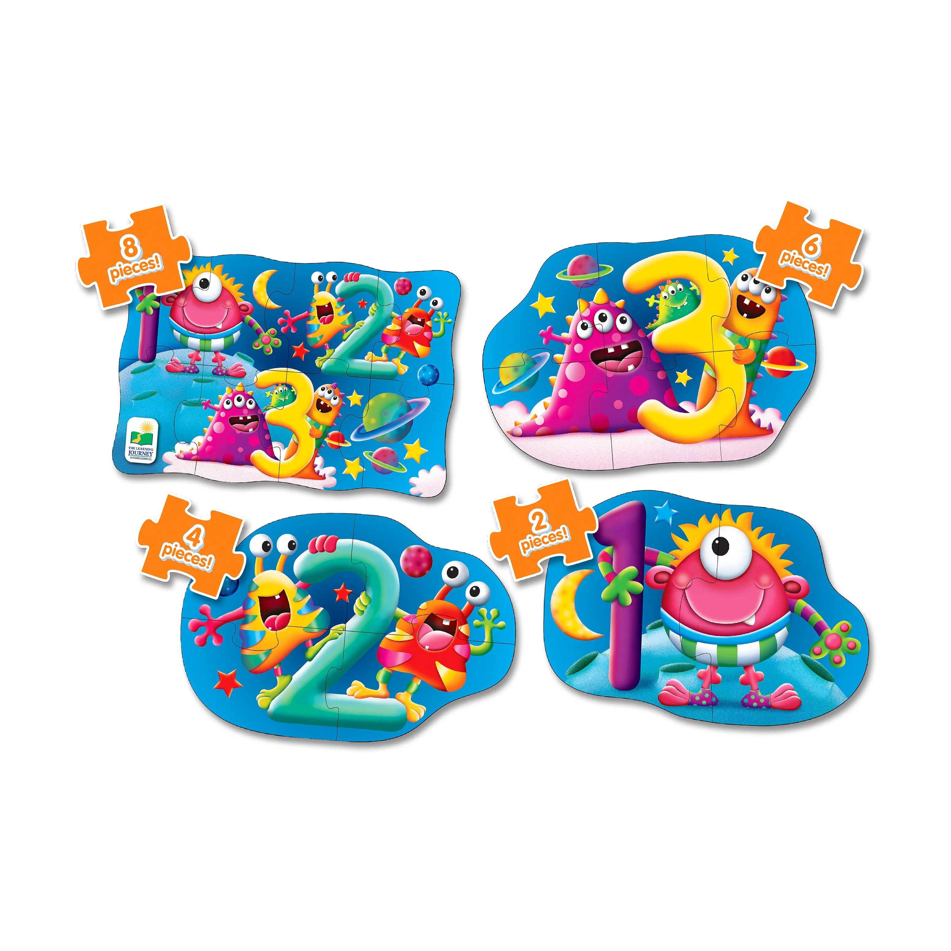 My First Puzzles Space Numbers 4-Pack Jigsaw Set