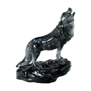 Mystic Black Wolf 3D Crystal Puzzle: 37 Pieces
