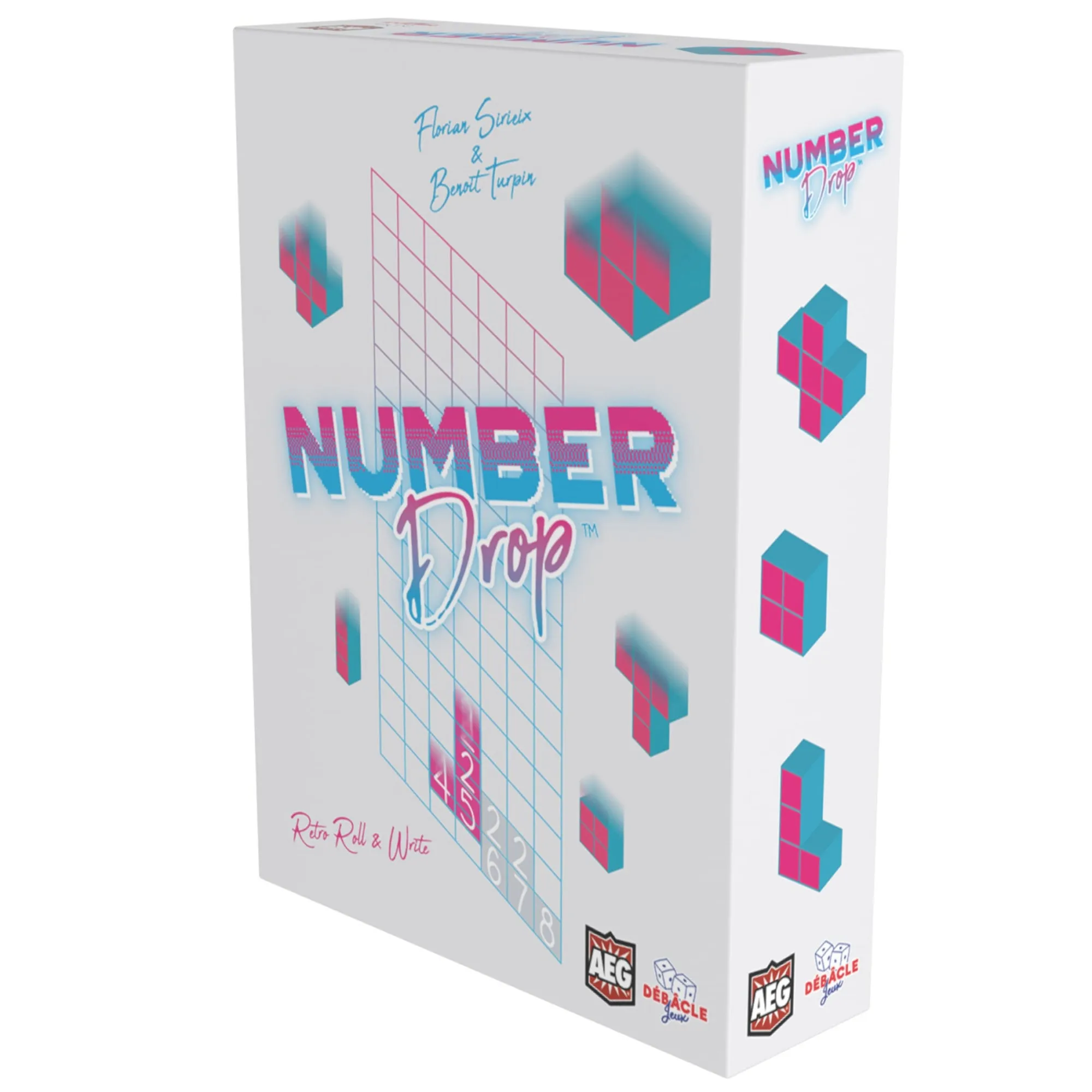 Number Drop Retro Edition Roll & Write Strategy Game