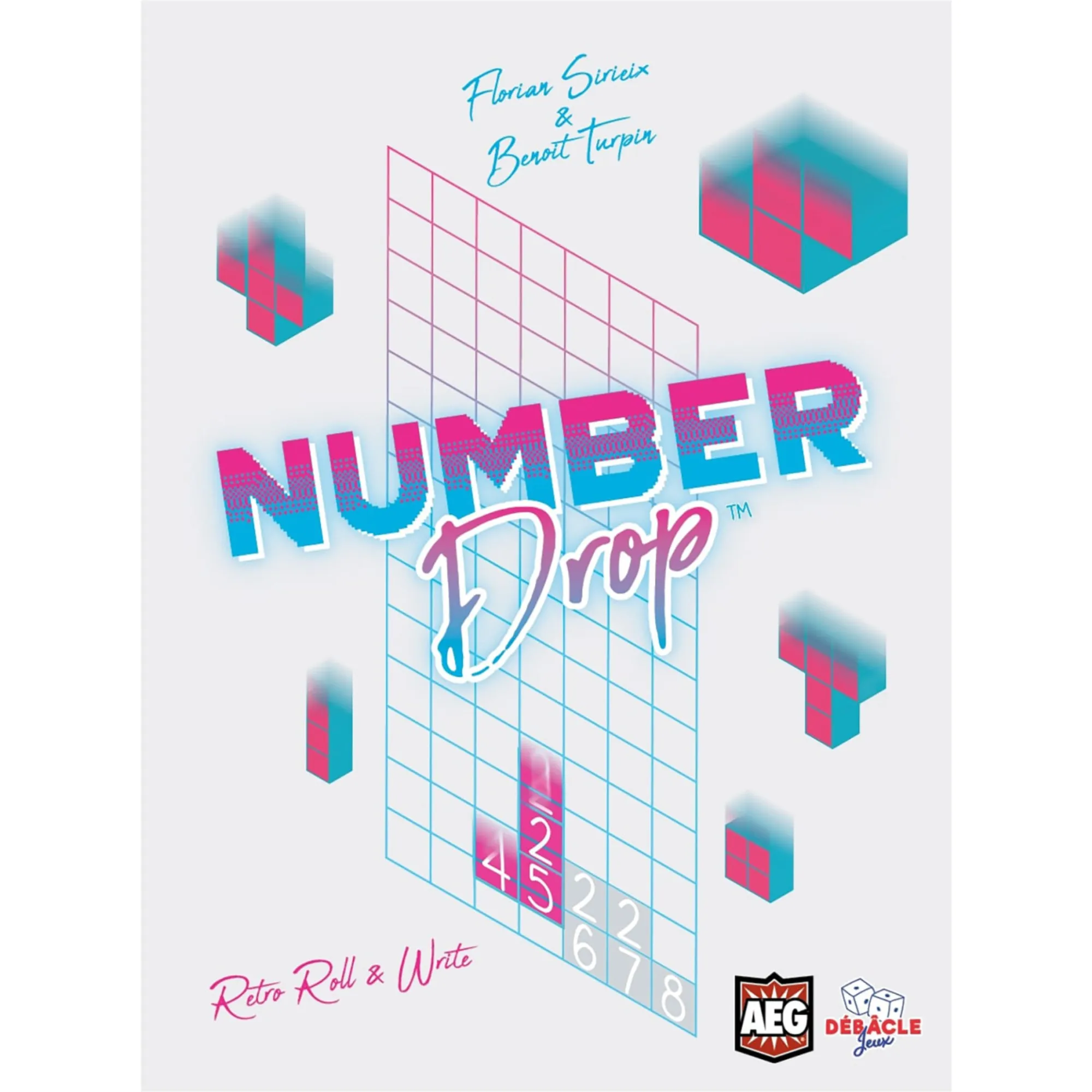 Number Drop Retro Edition Roll & Write Strategy Game