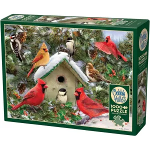 Outset Media Festive Feast Winter Birds Jigsaw Puzzle - 1000 pc