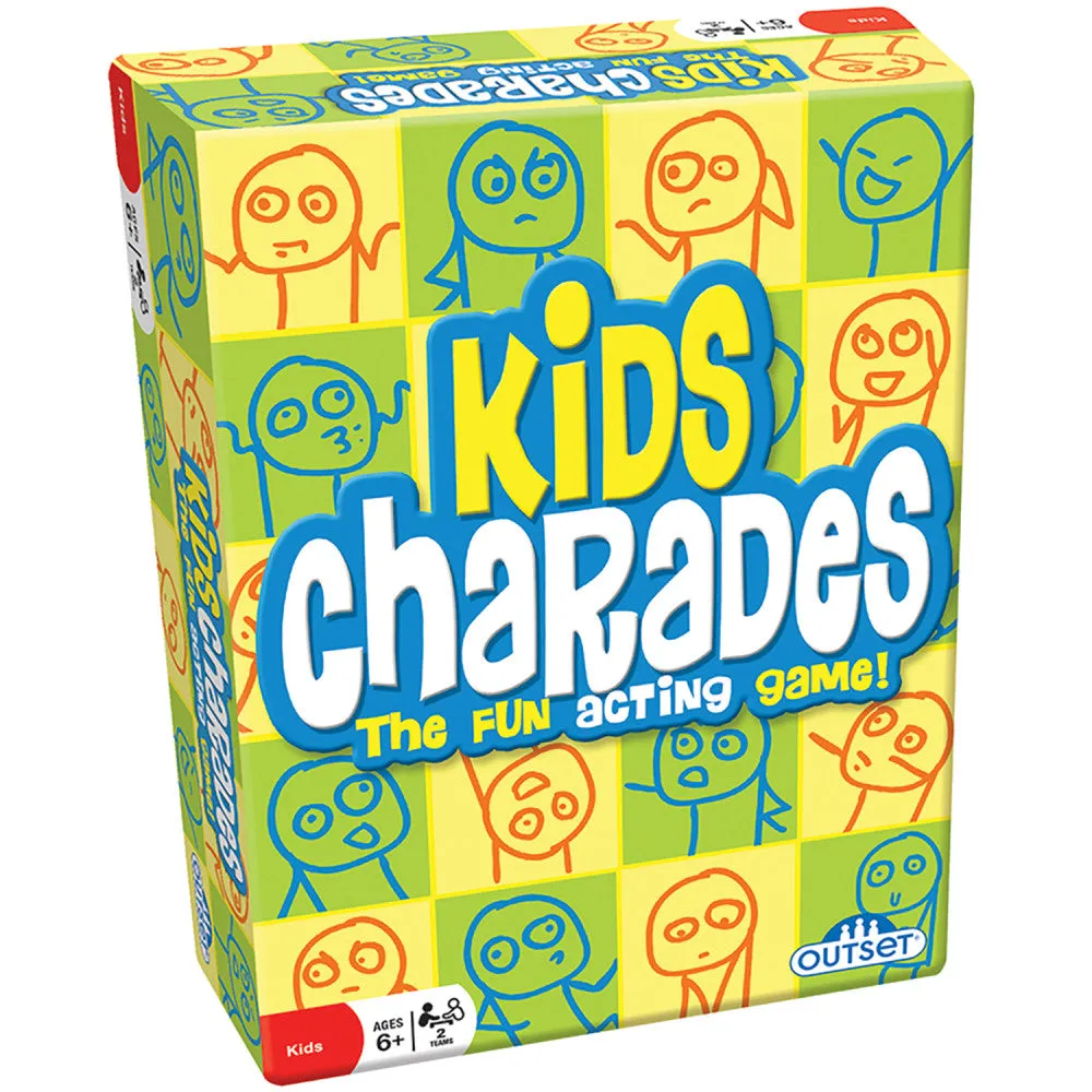 Outset Media Kids Charades Game - New Box Size, 300 Fun Options for Ages 6 
