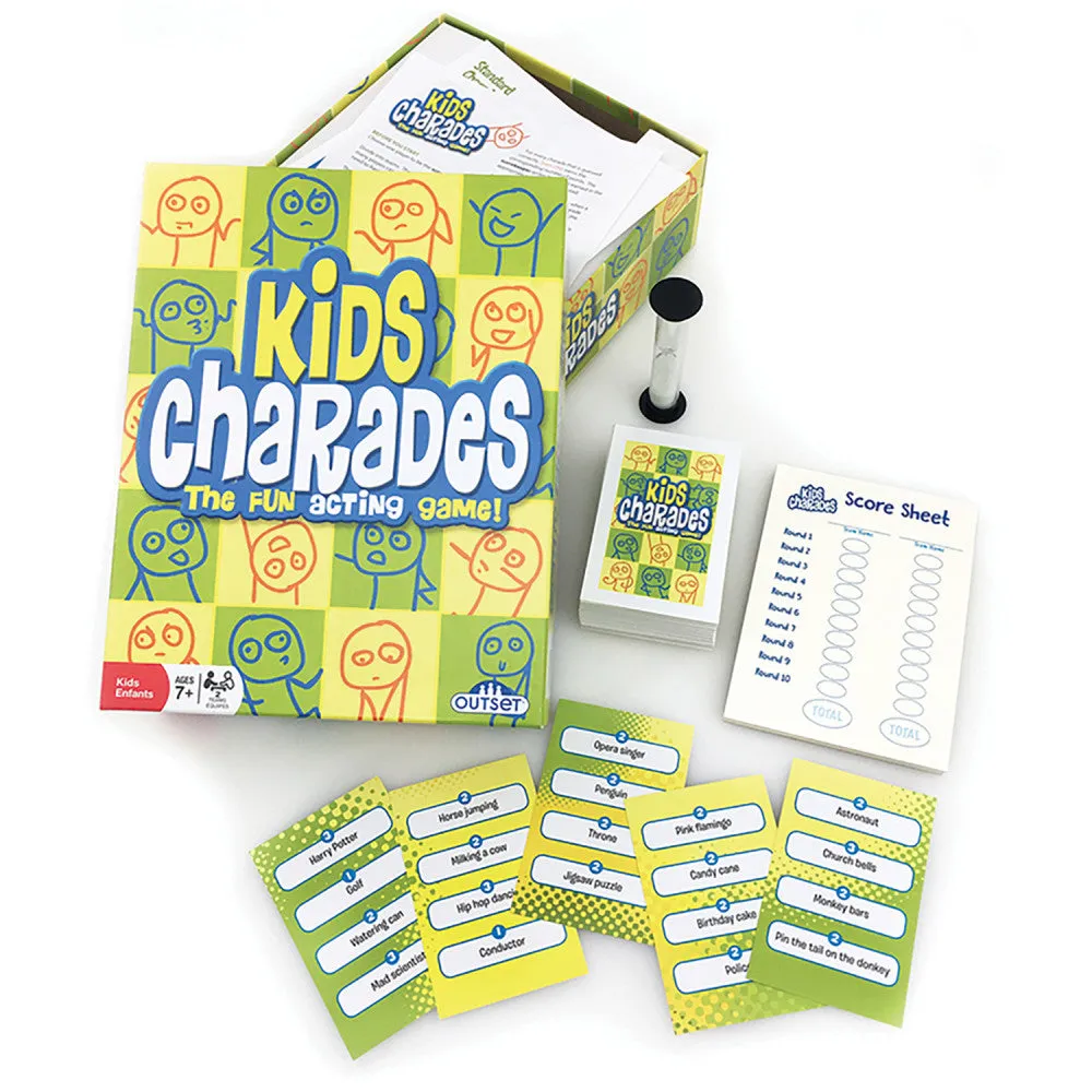 Outset Media Kids Charades Game - New Box Size, 300 Fun Options for Ages 6 