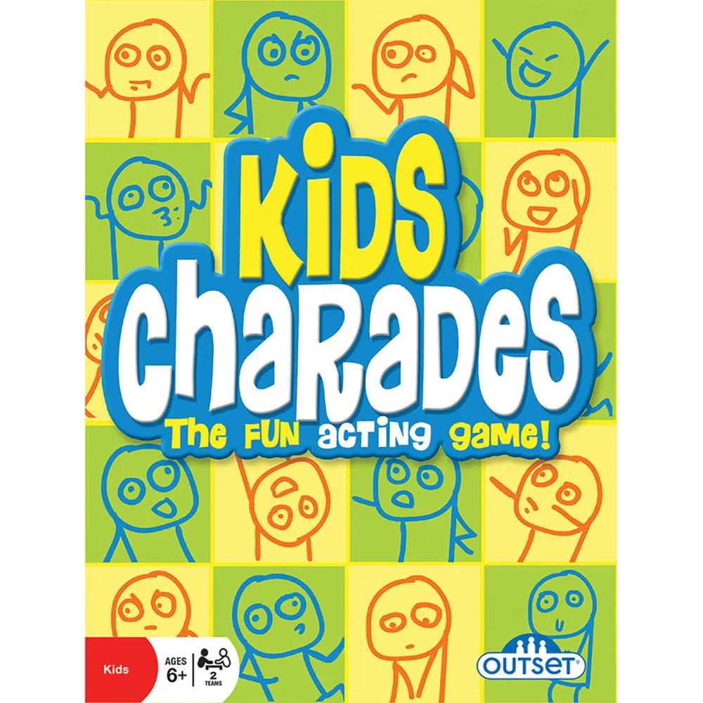 Outset Media Kids Charades Game - New Box Size, 300 Fun Options for Ages 6 