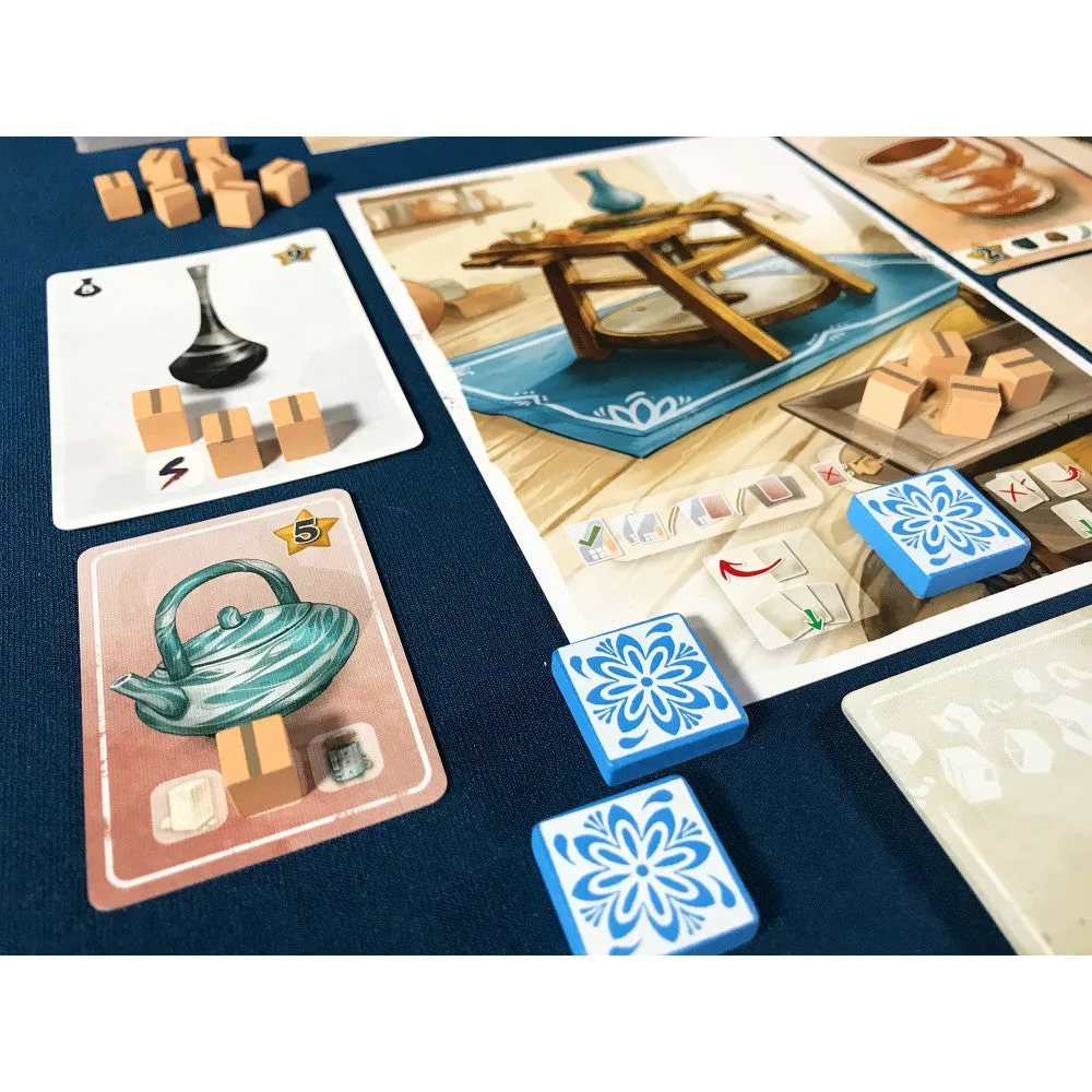 Pencil First Games: Sunrise at the Studio - Artistic Pottery Drafting Board Game